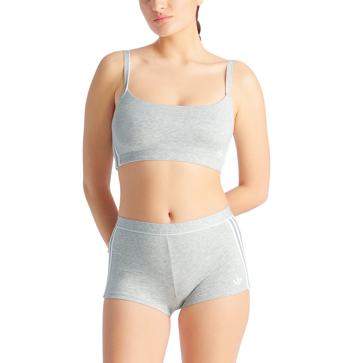 Women's comfort cotton flex adicolor adidas original shorts ADIDAS UNDERWEAR Grey