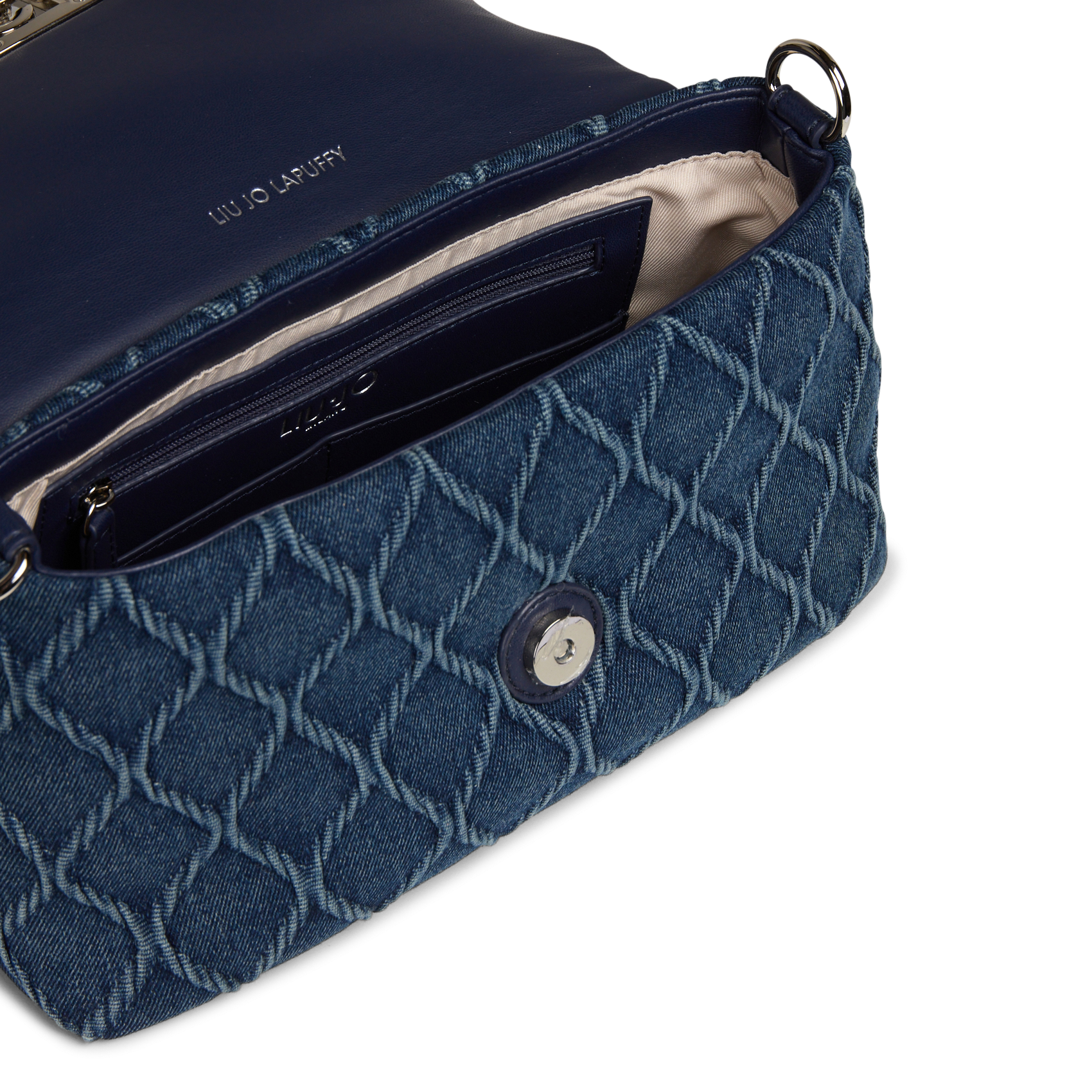 Gesteppte Handtasche mit Strasssteinen LIU JO Blau