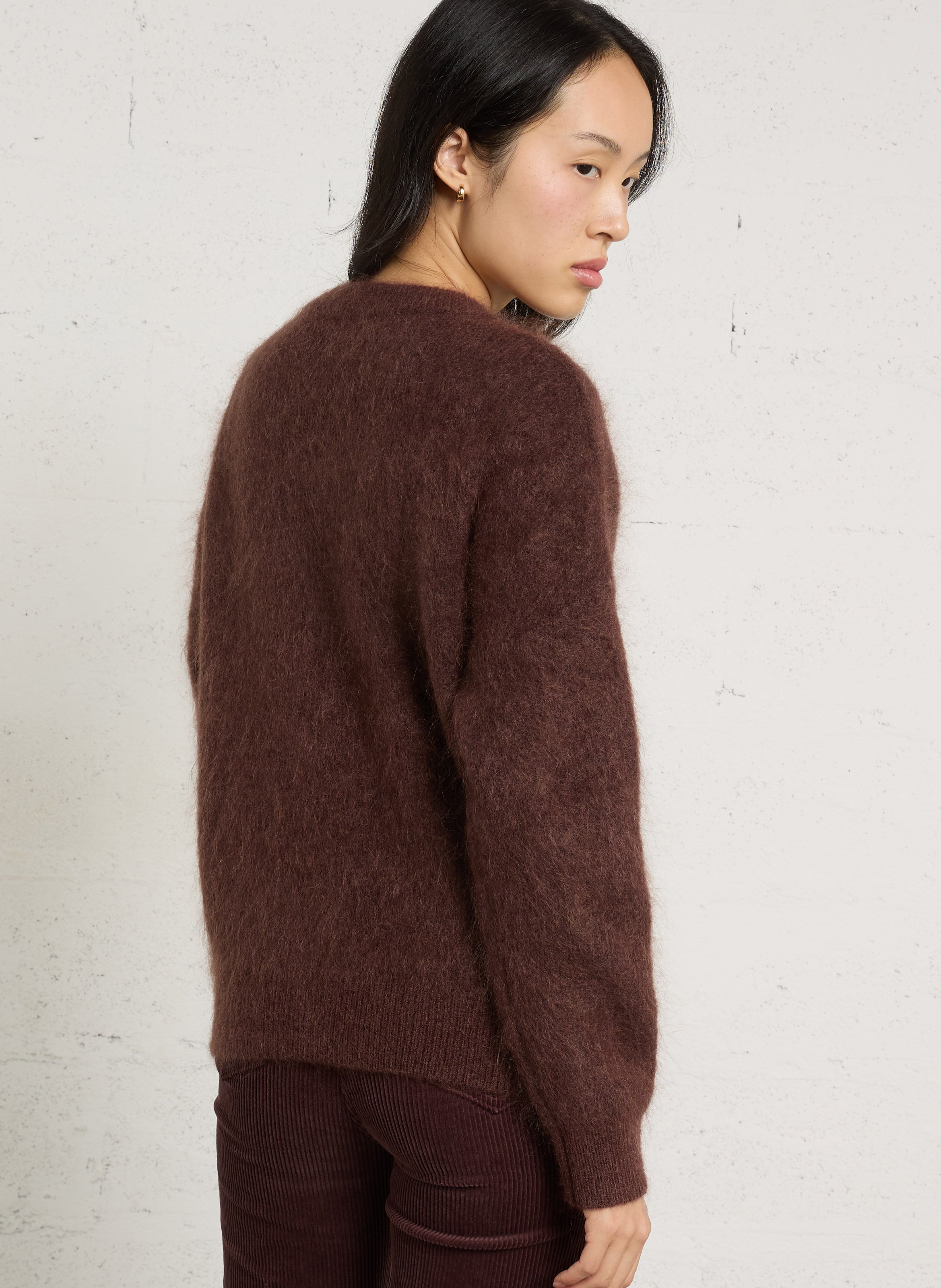 Pull oversize en laine mélangée MAISON 123 Violet