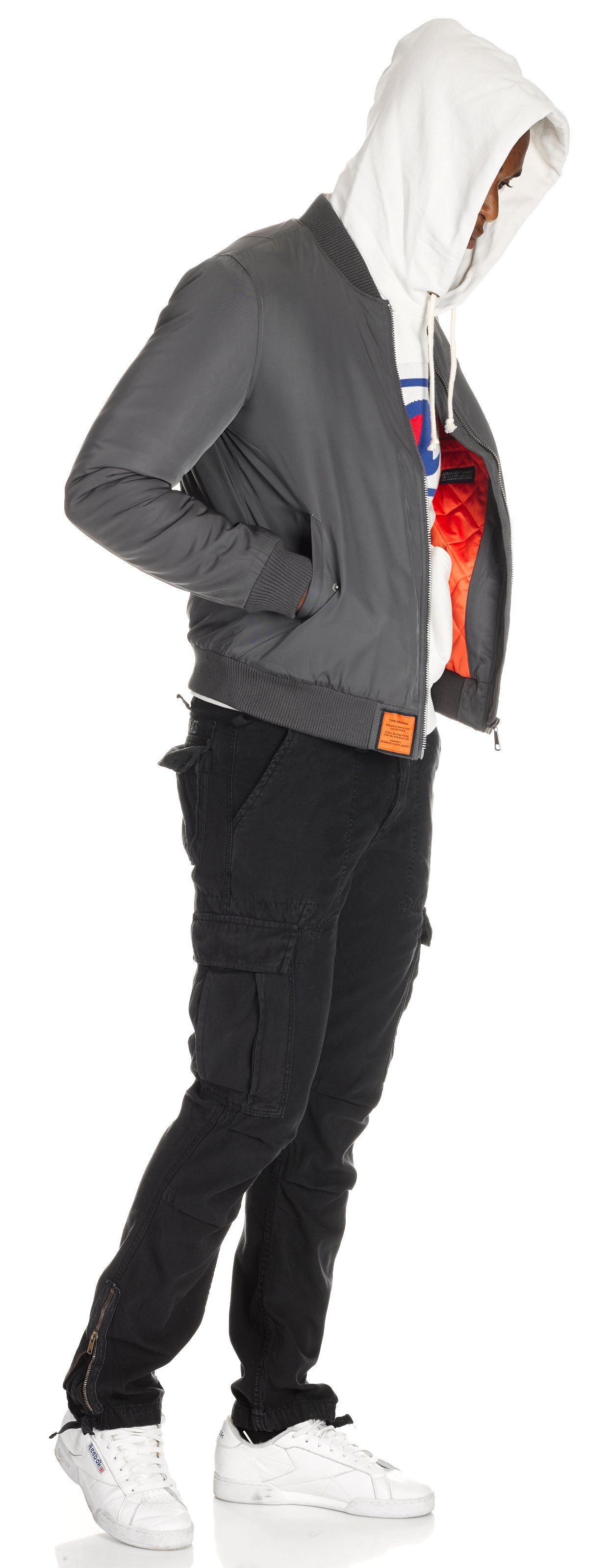 Bomber matelassé zippé BOMBERS ORIGINAL Gris