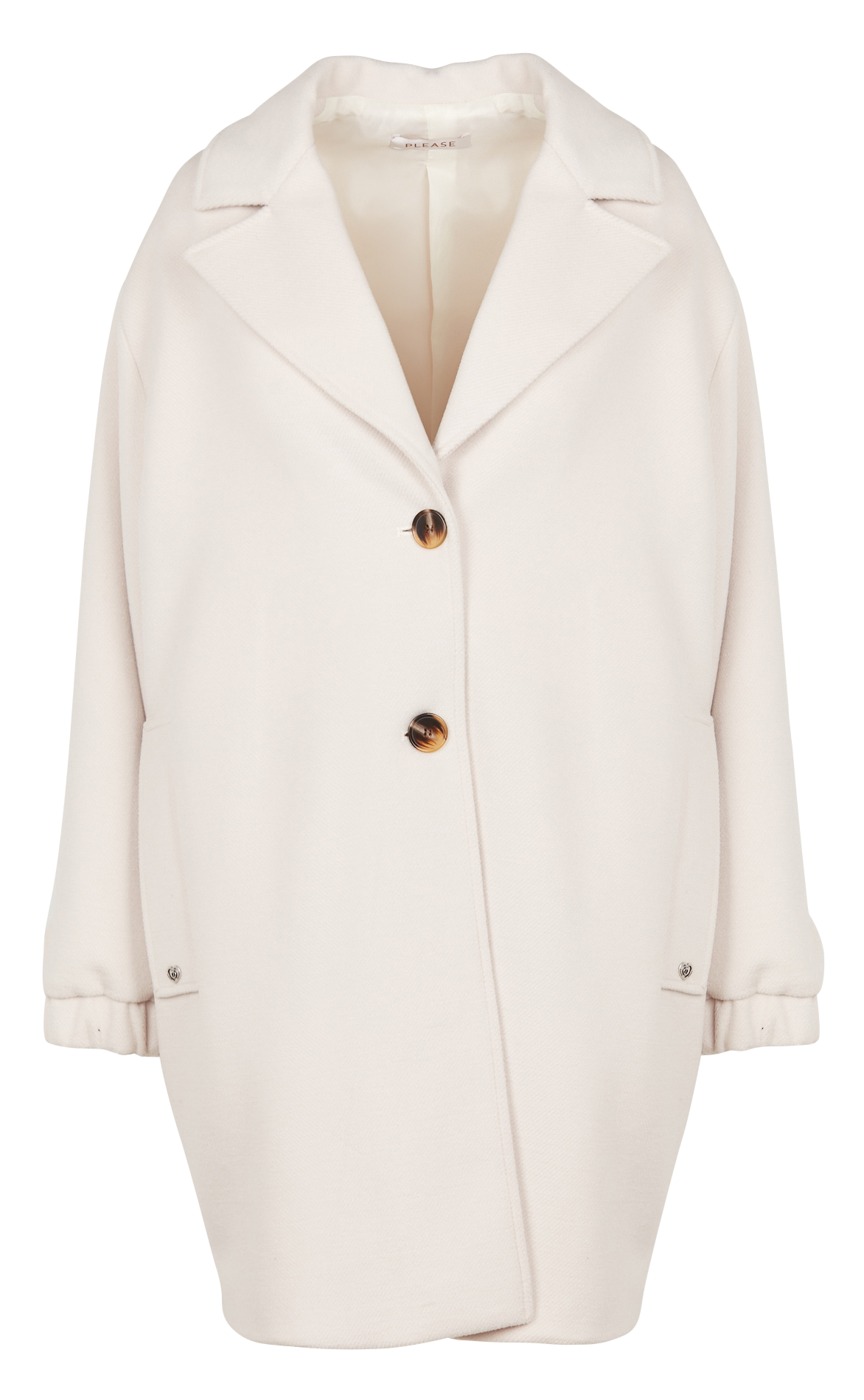 Coat with tailored collar PLEASE Beige