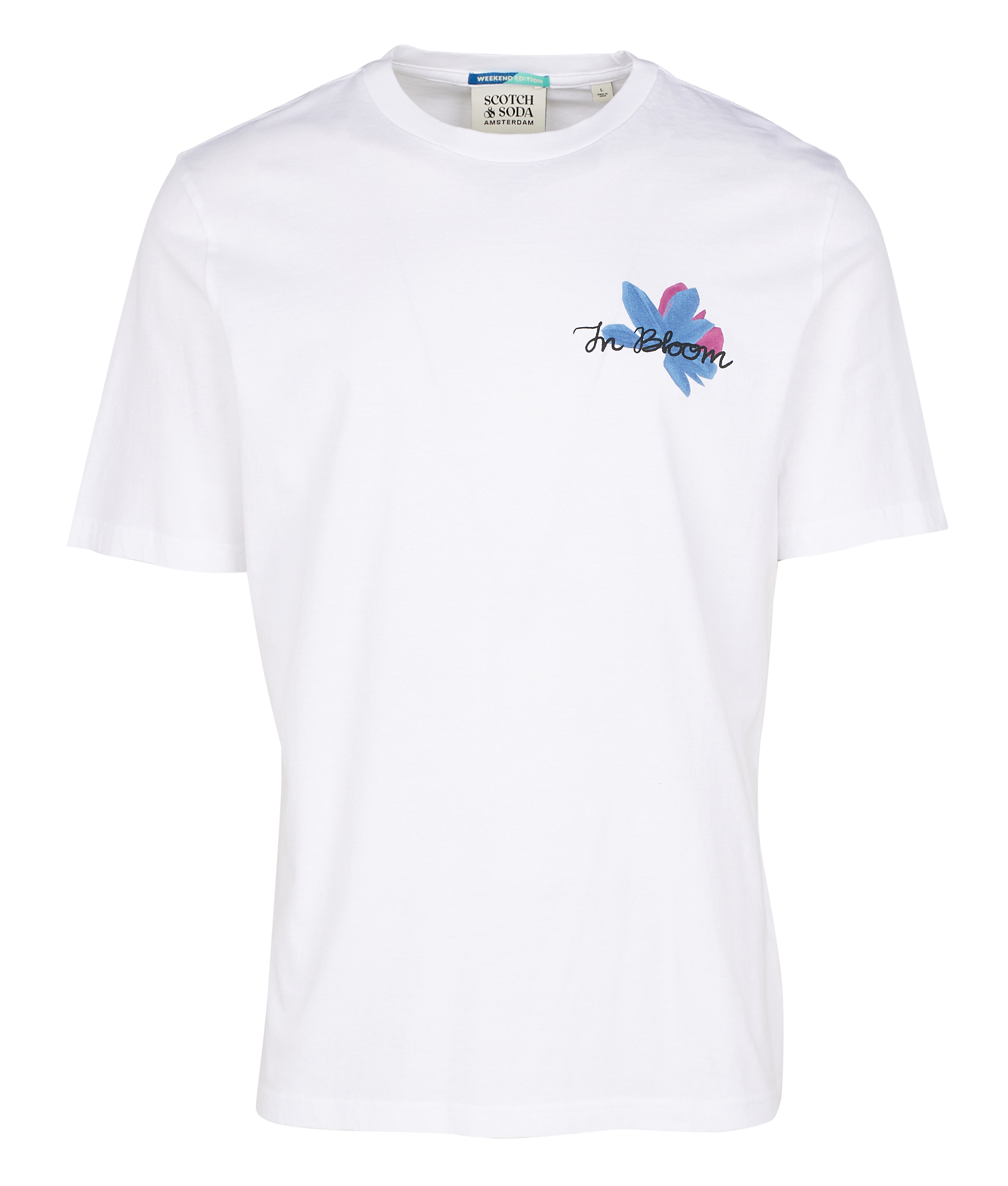 Camiseta Regular Fit Estampada De Con Cuello Redondo White Scotch And Soda Hombre | Place des Tendances