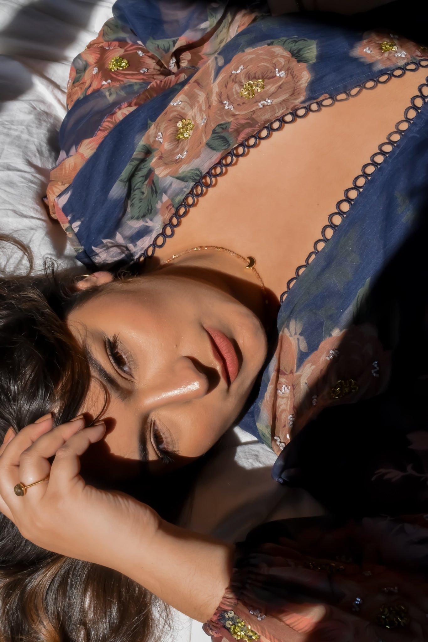 Sunstone necklace GINANDGER Blue