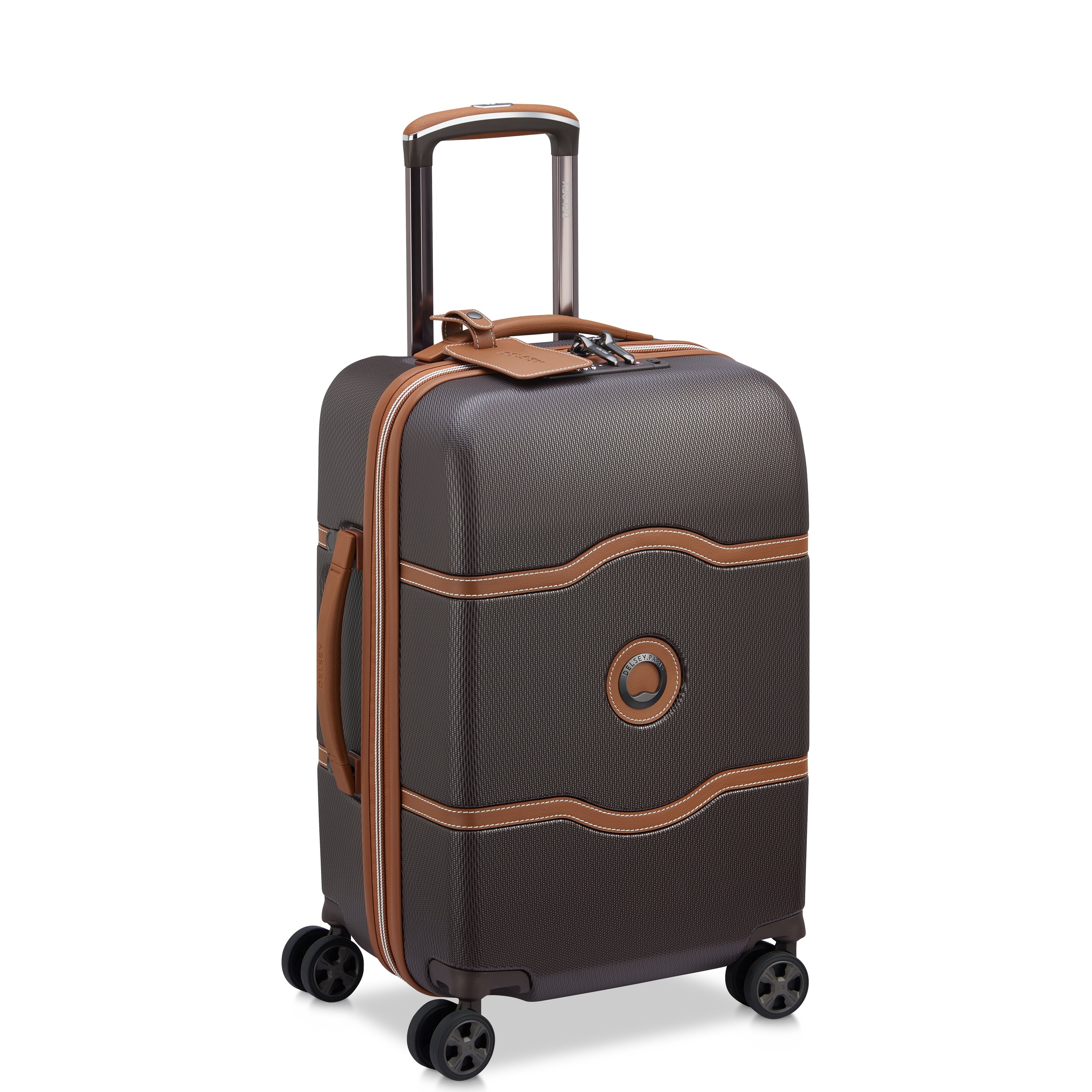 Rigid cabin suitcase DELSEY PARIS Brown