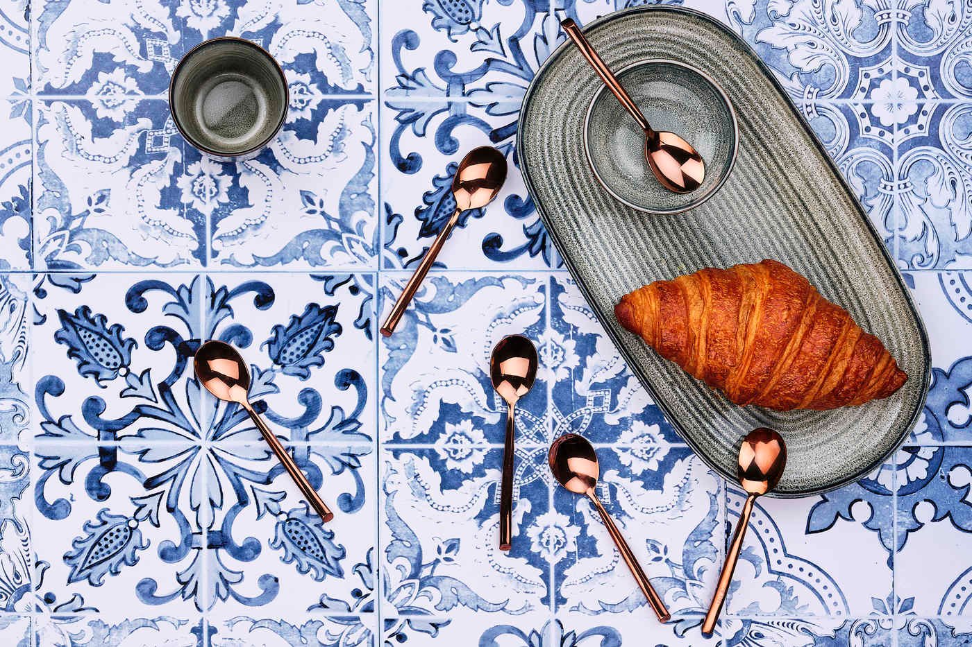 Set of 6 small spoons BJORN Red