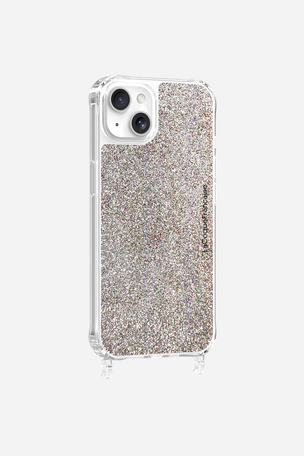 Phone case with multicolored glitter rings for iPhone 15 plus LA COQUE FRANCAISE Multicolored
