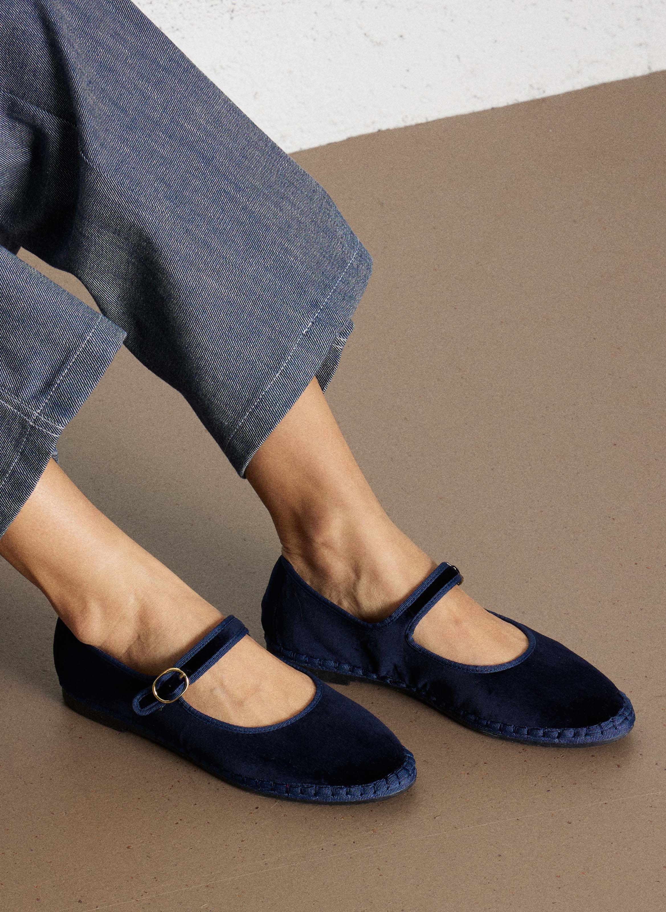 Ballerina's met fluwelen bandje Bleu Flabelus - Dames MOLLY | Place des  Tendances