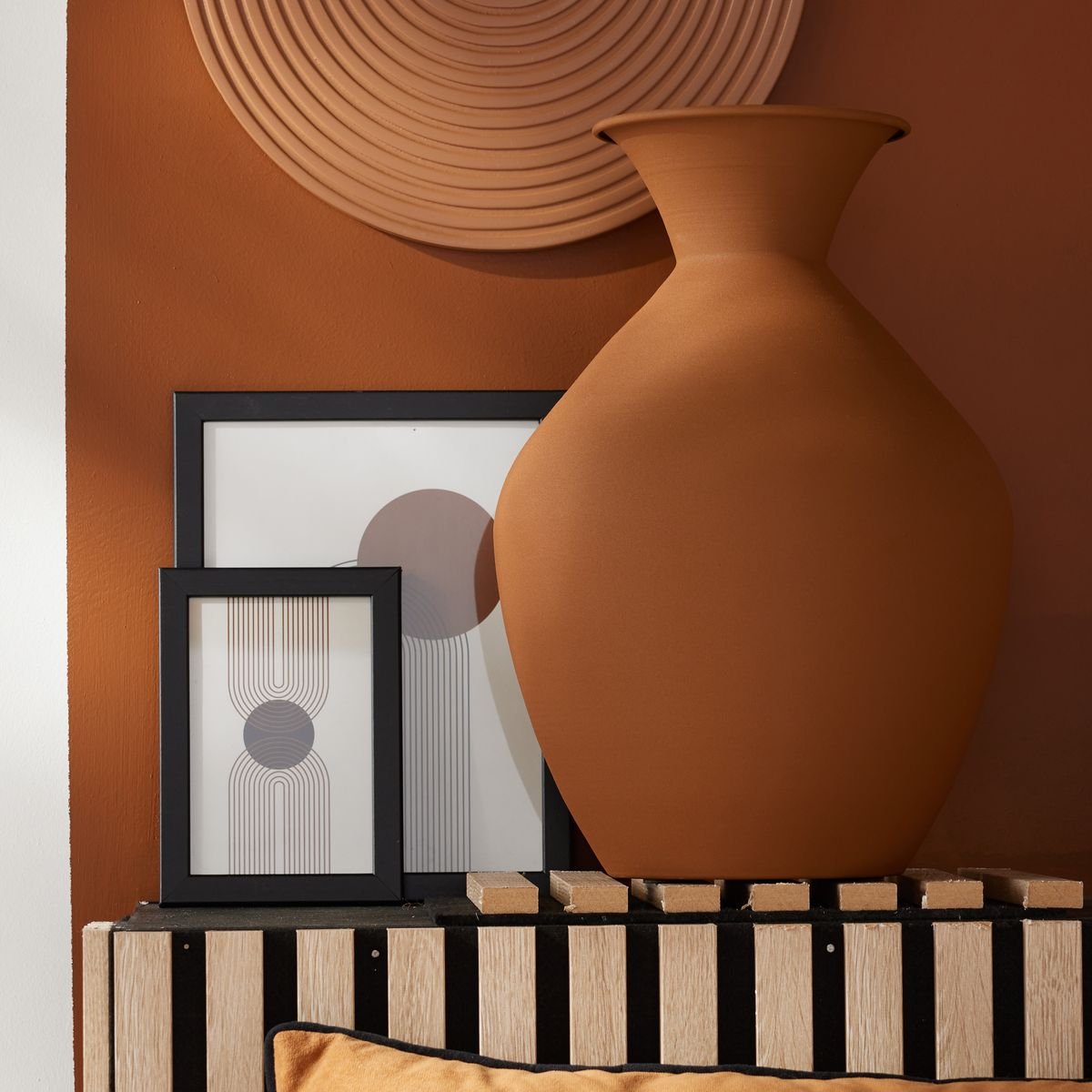 Vase en métal FACTORY Marron