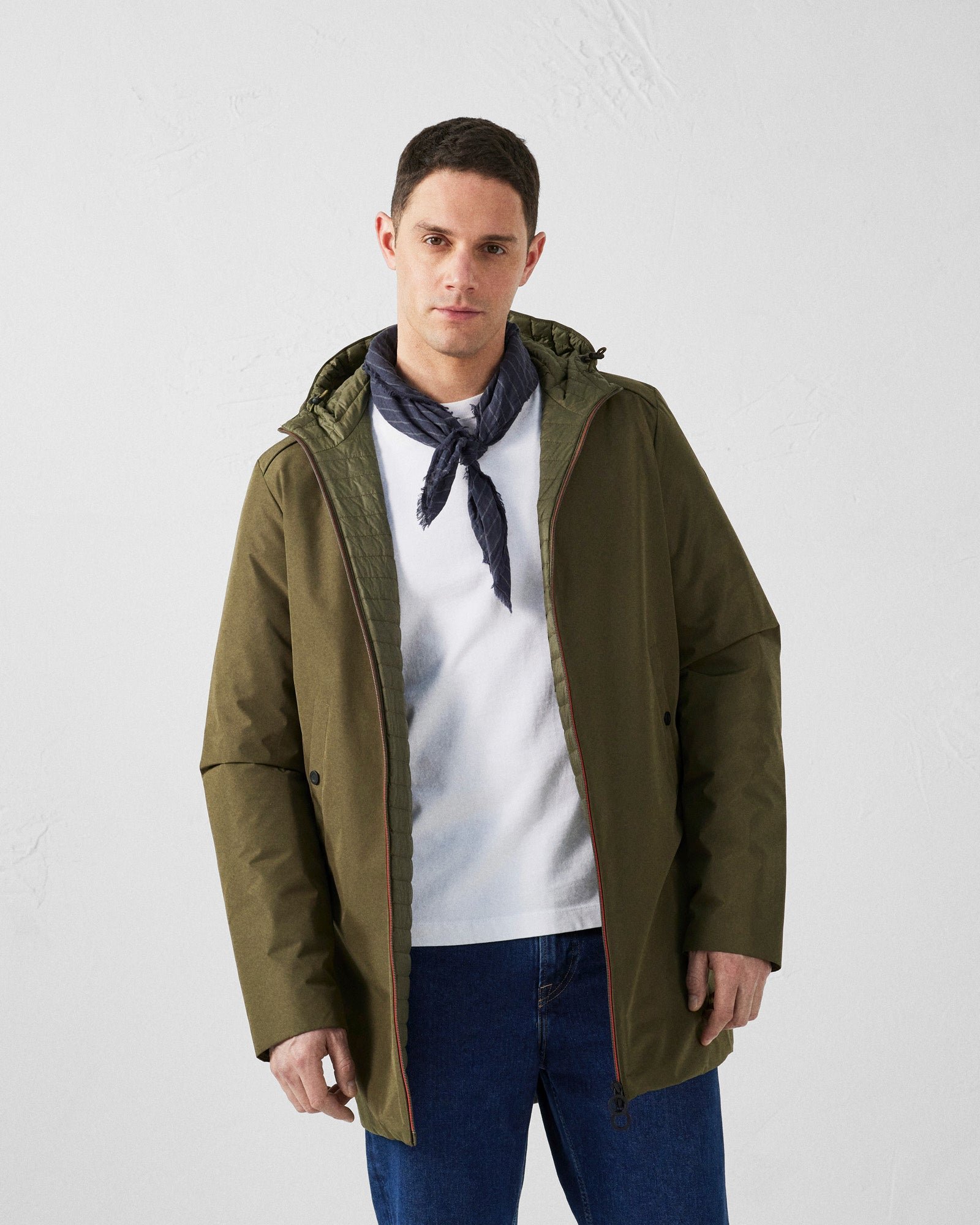 Boris ultralight long hooded jacket JOTT Green