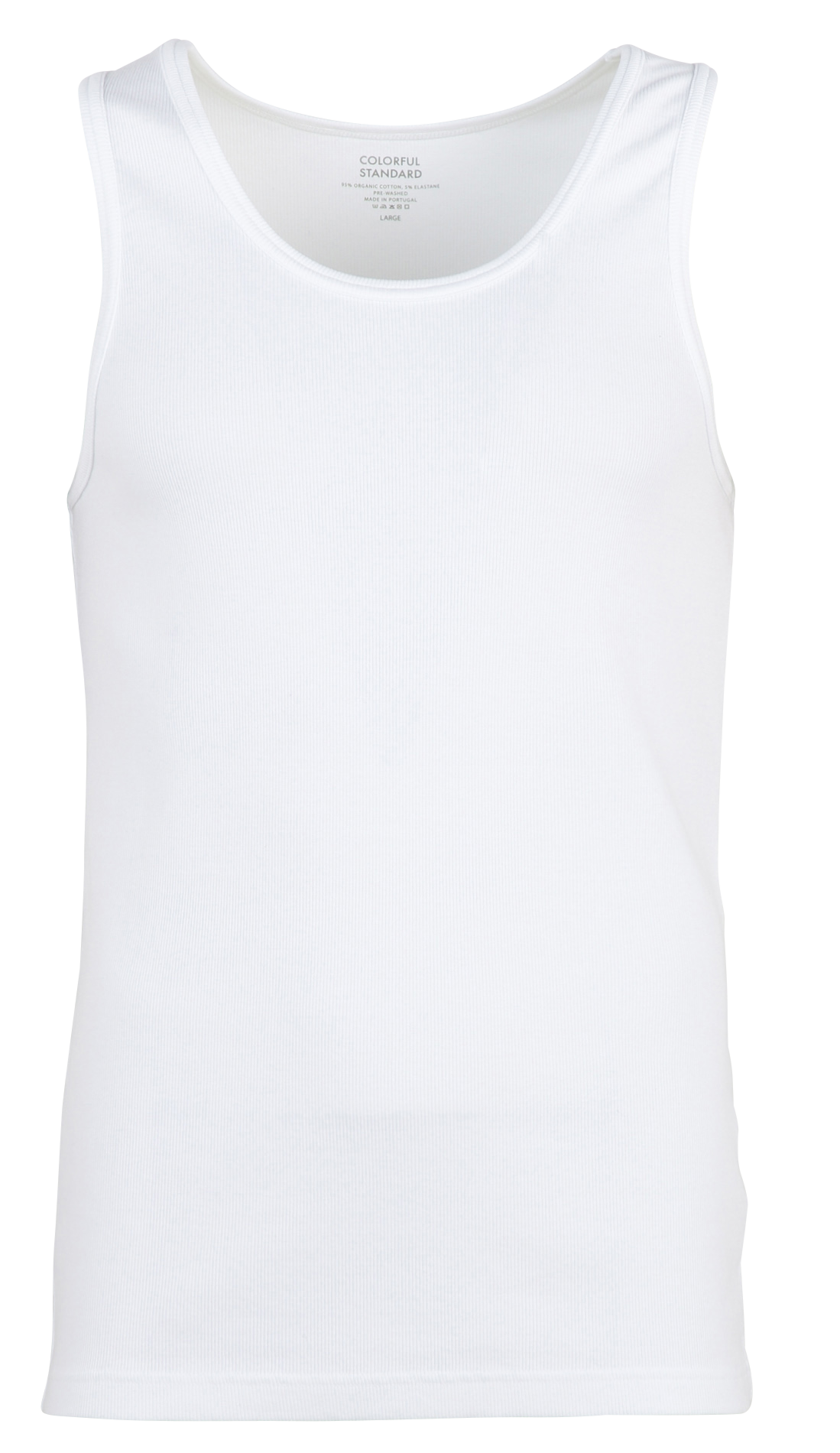 Rundhals-Tanktop aus Bio-Baumwolle COLORFUL STANDARD Weiss