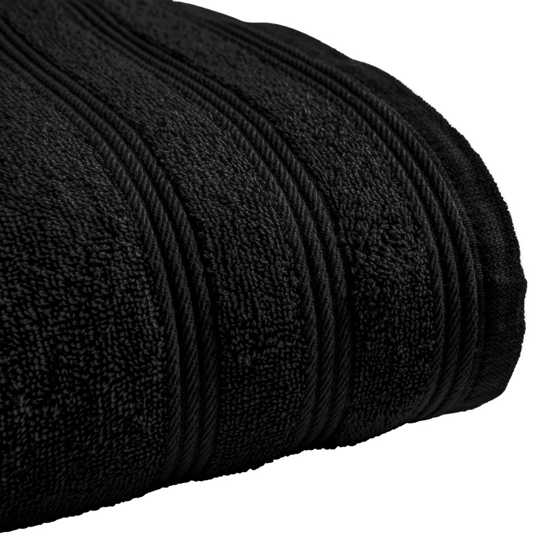 100% combed cotton hand towel COTON PUR Black