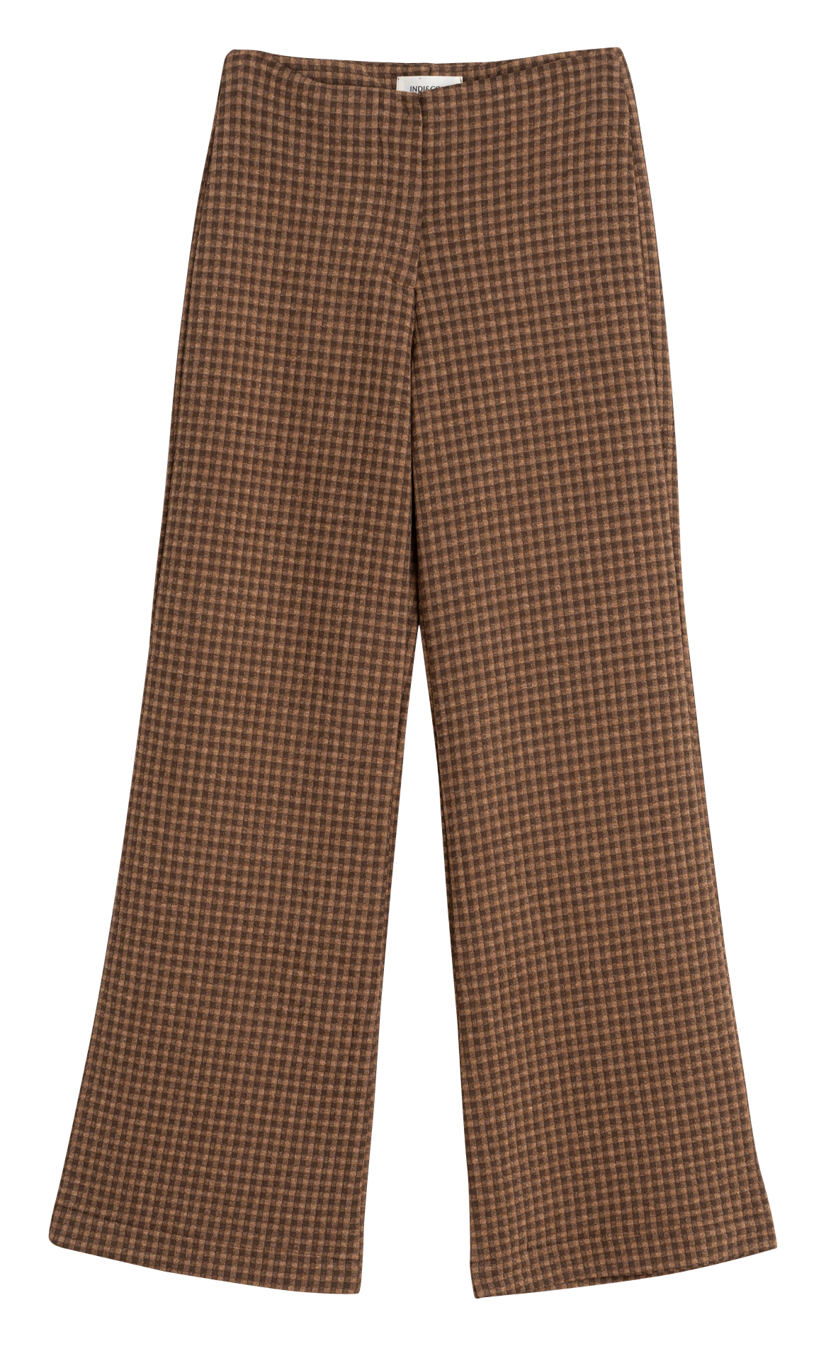 Checked straight-leg pants INDI & COLD Brown