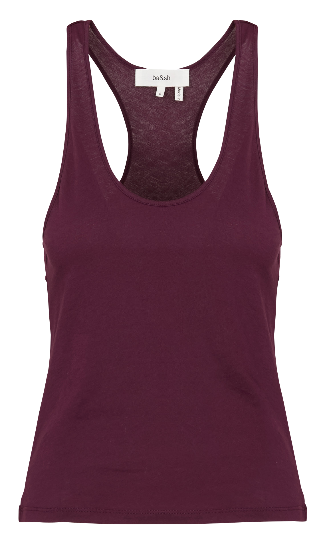 Rechte, katoenen singlet BA&SH Paars