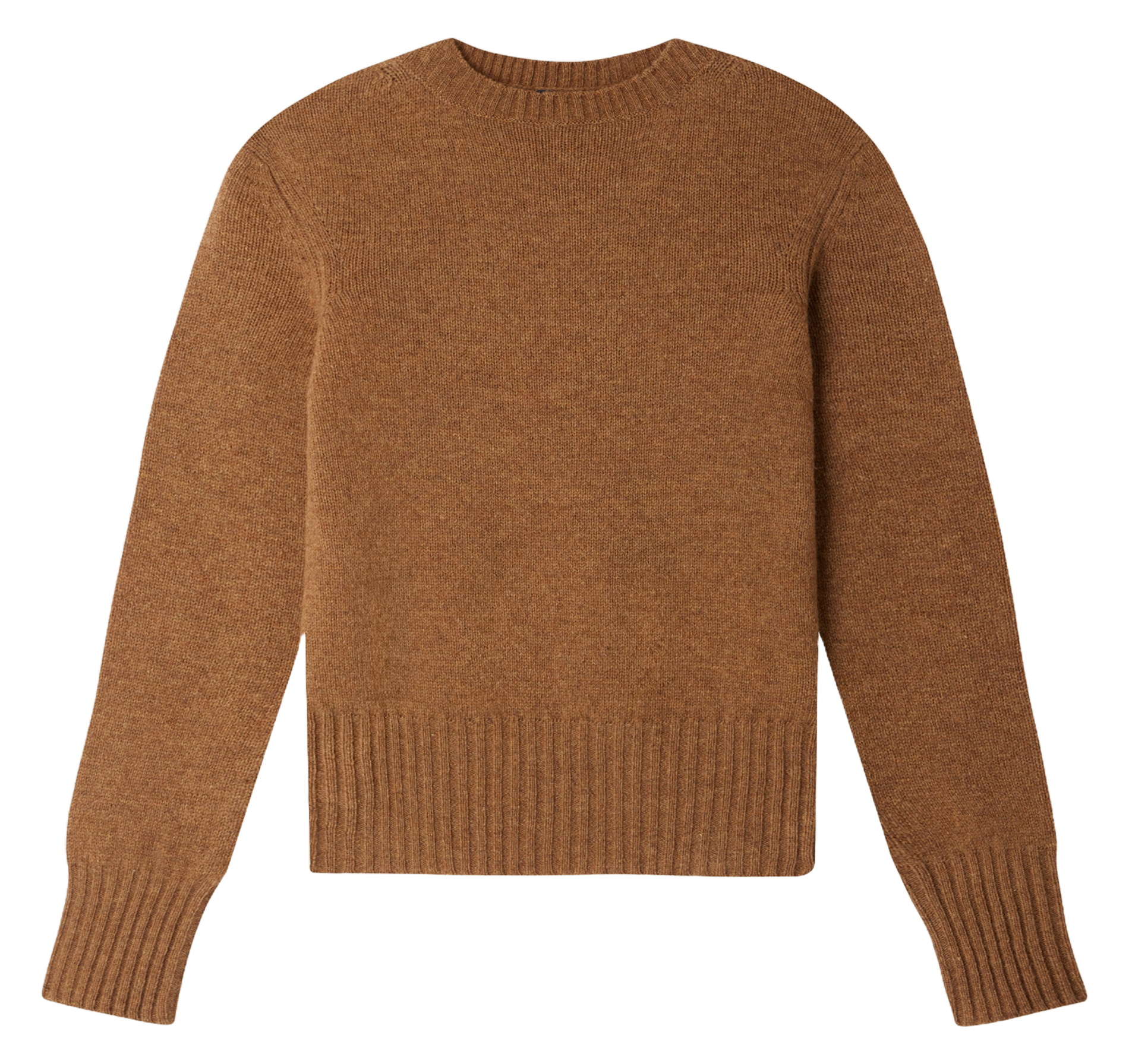 Pull droit col rond en laine SOEUR Beige
