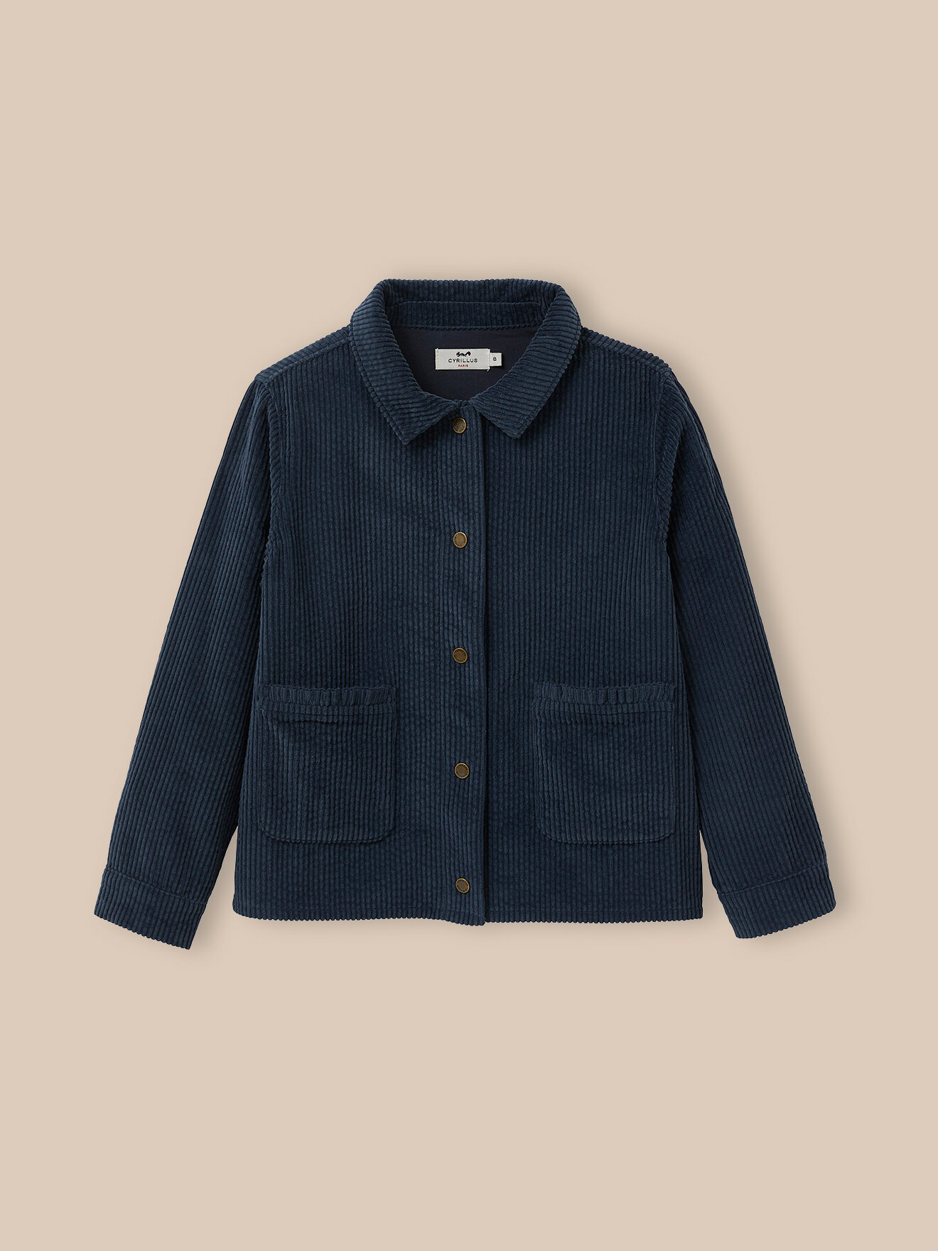 Velvet overshirt CYRILLUS Blue
