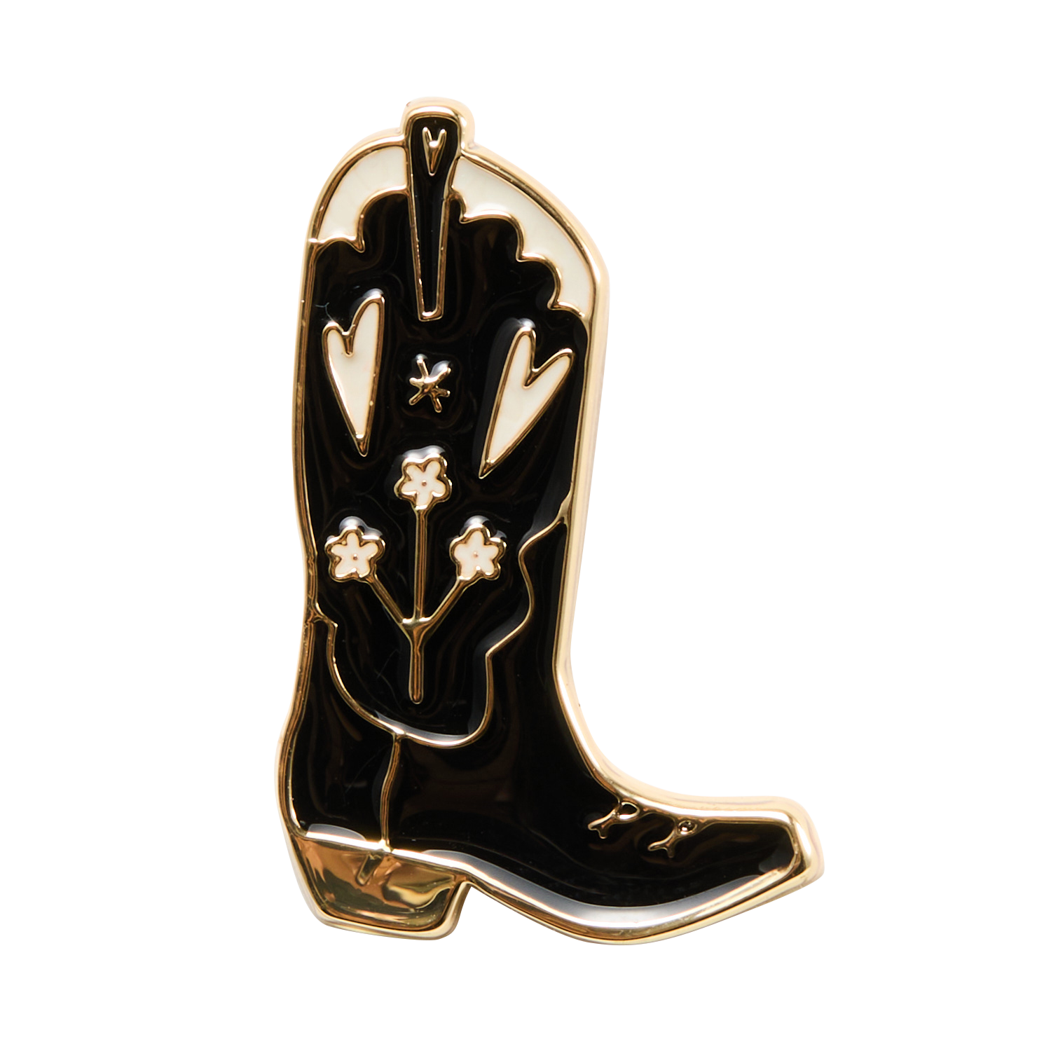 Cowboy boots brooch DES PETITS HAUTS Golden