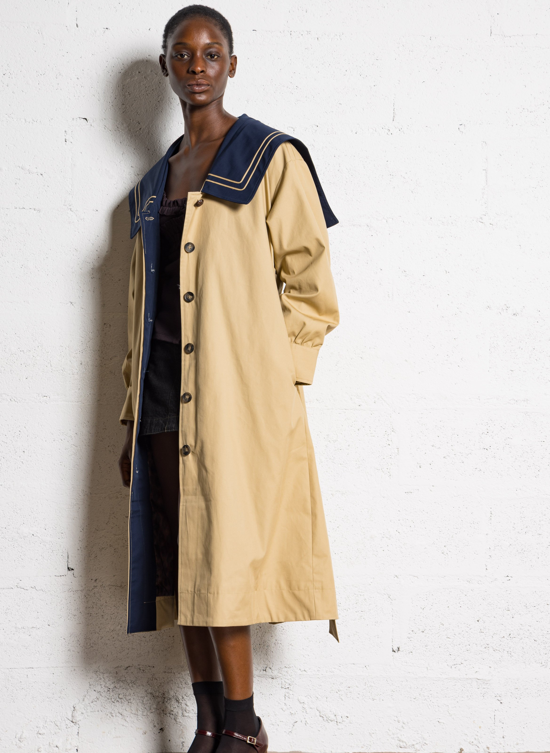Trench en coton bio DAMSON MADDER Beige