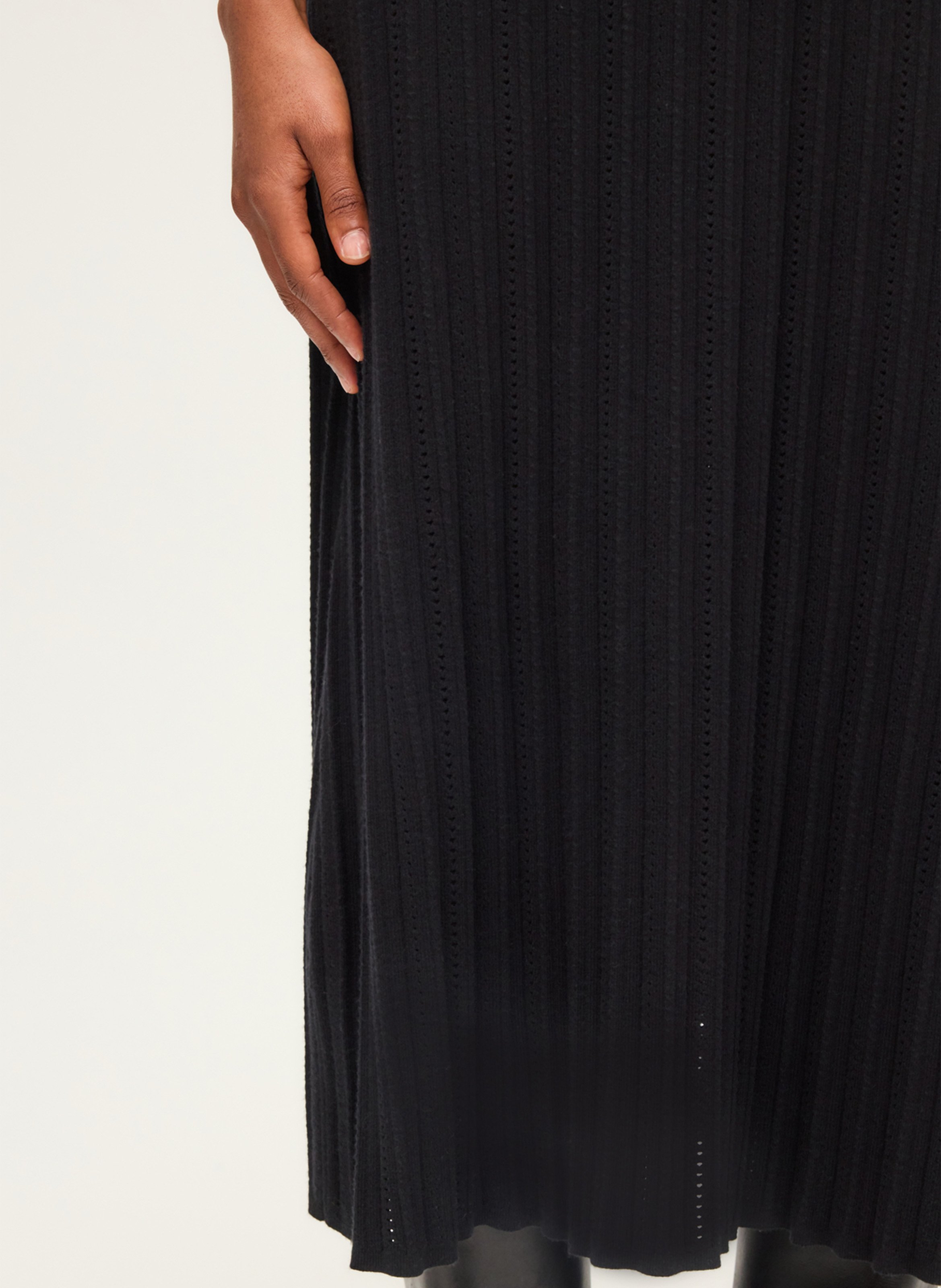 Robe midi col rond  PABLO Noir