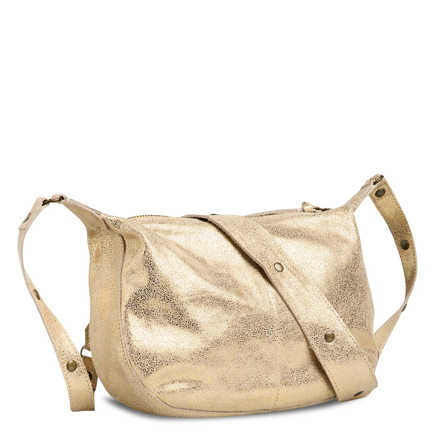 Dori leather shoulder bag PIECES Golden