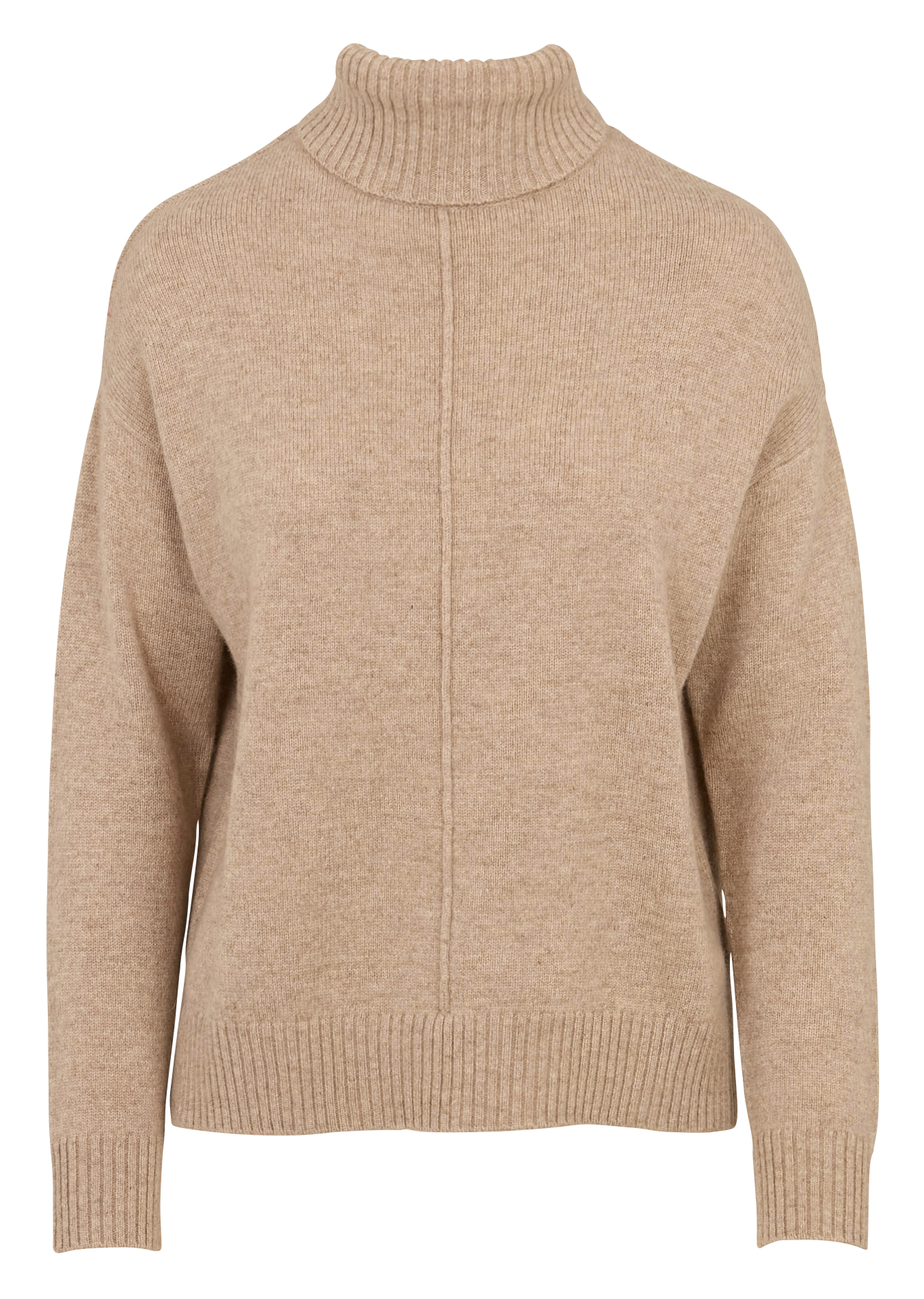 Pull col roulé en laine SUD EXPRESS Marron