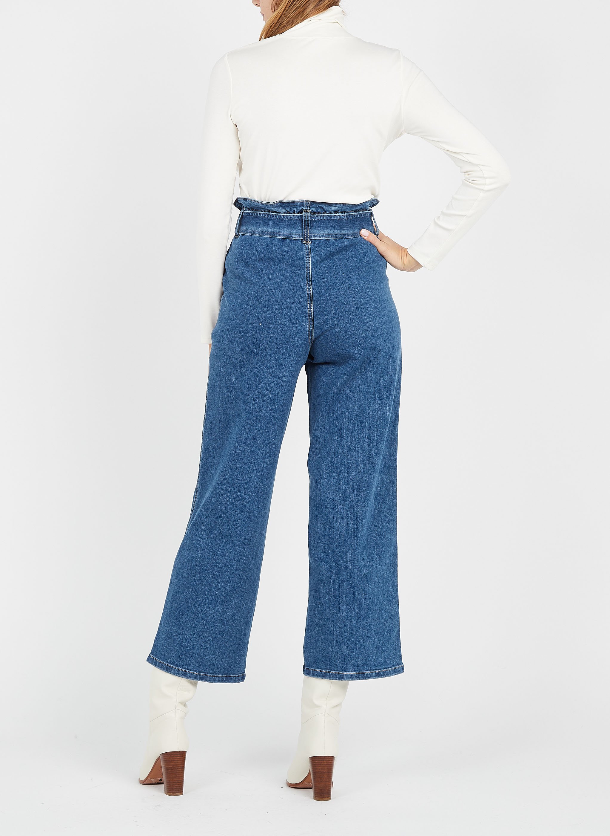 Cotton-blend turtleneck MAISON 123 White