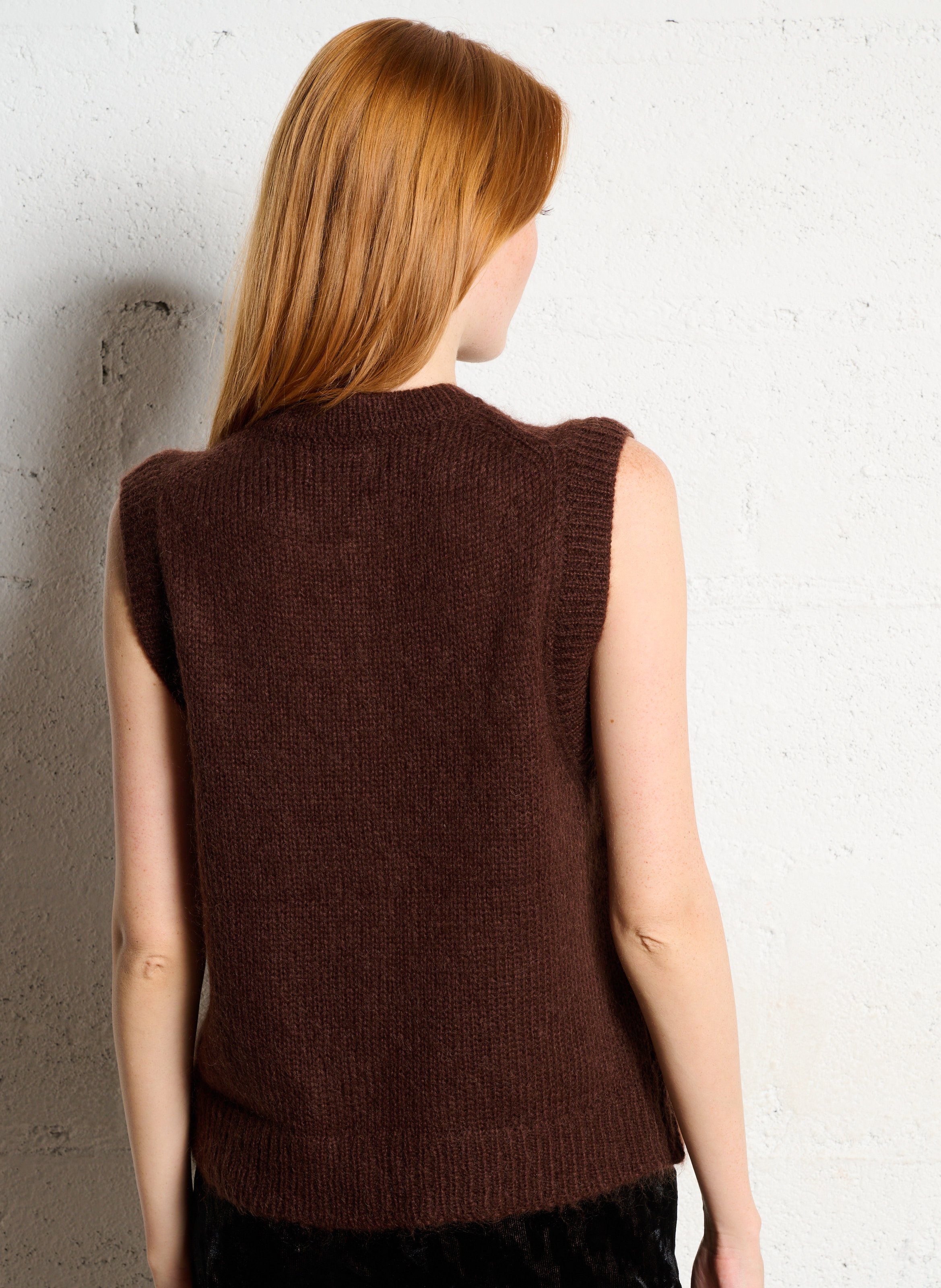Alpaca wool sweater BELLA JONES Brown