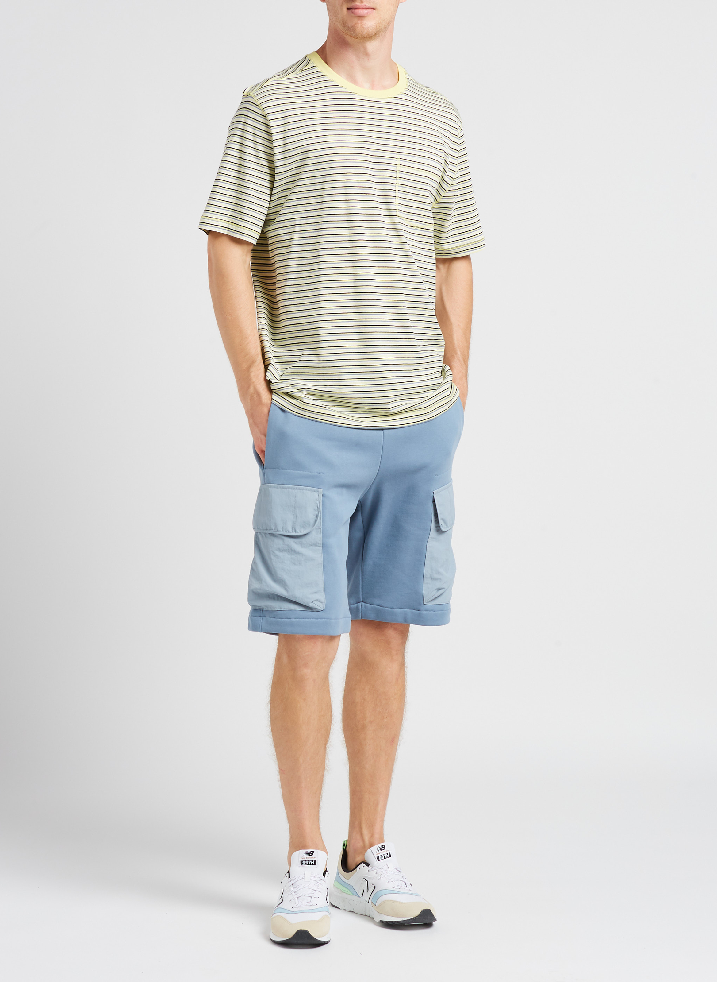 Tee-shirt col rond regular-fit rayé en coton PAUL SMITH Jaune