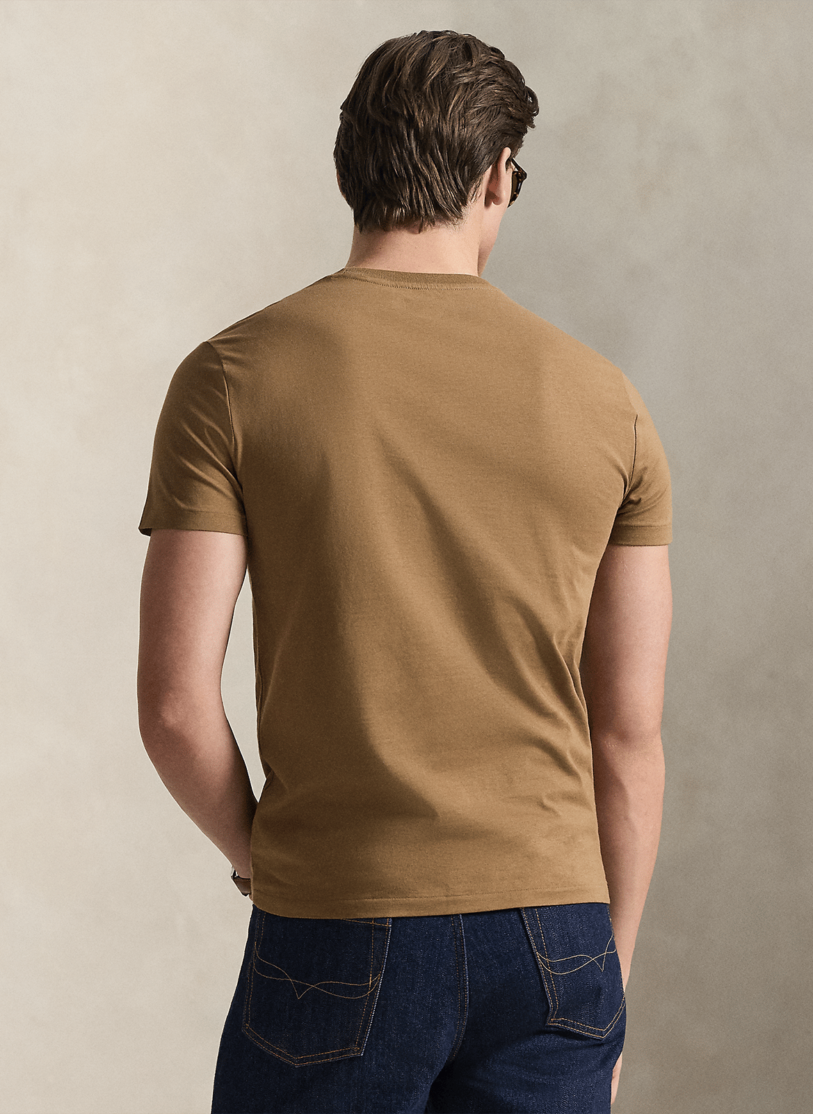 Slim-fit cotton T-shirt POLO RALPH LAUREN Brown