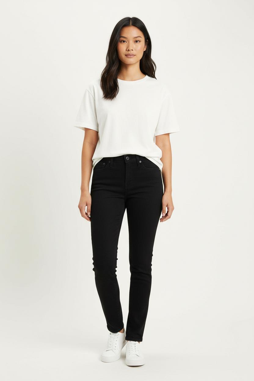 Cropped slim jeans with studs LEVI'S - Seconde main Black