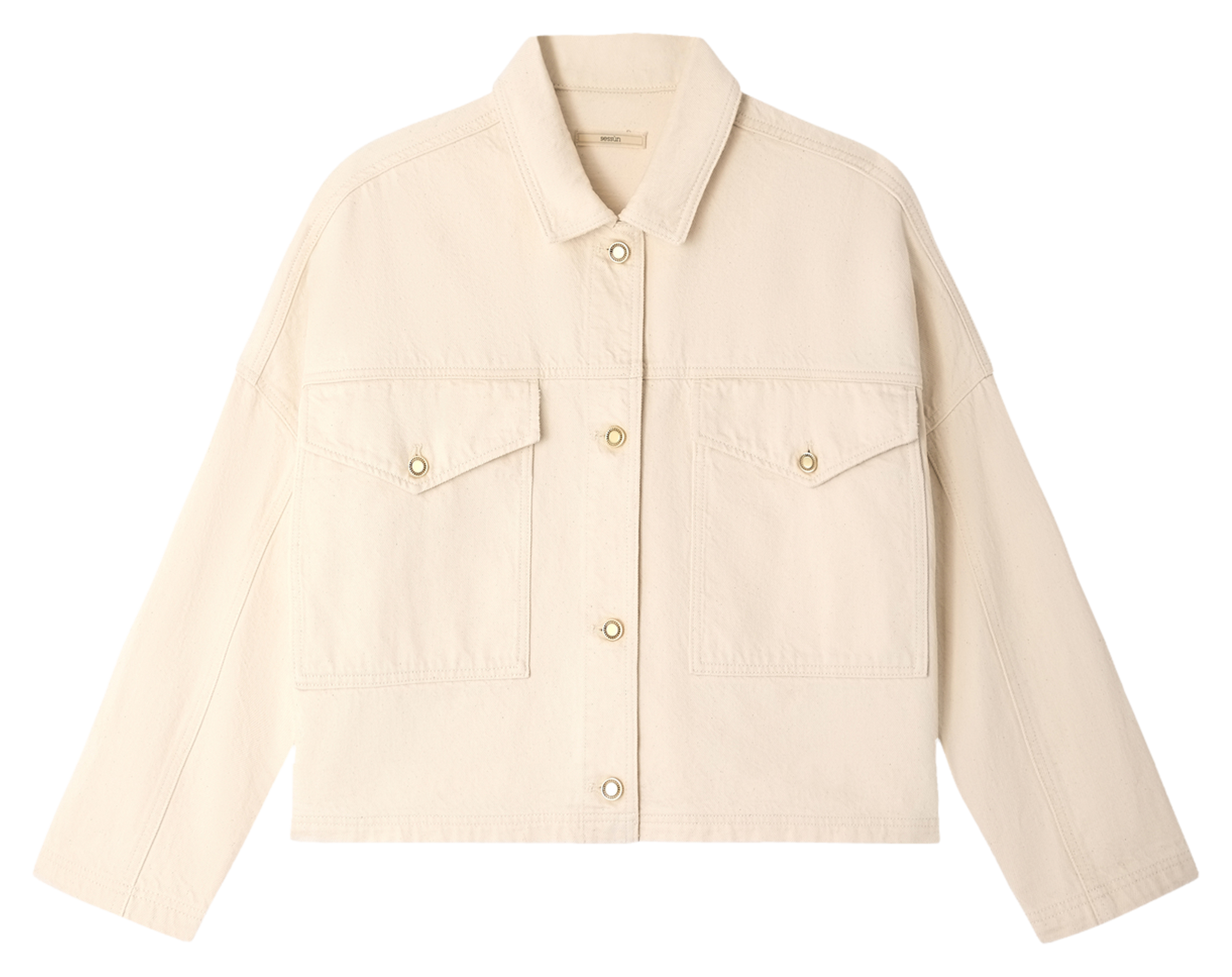 Weite Baumwollübershirt SESSUN Beige