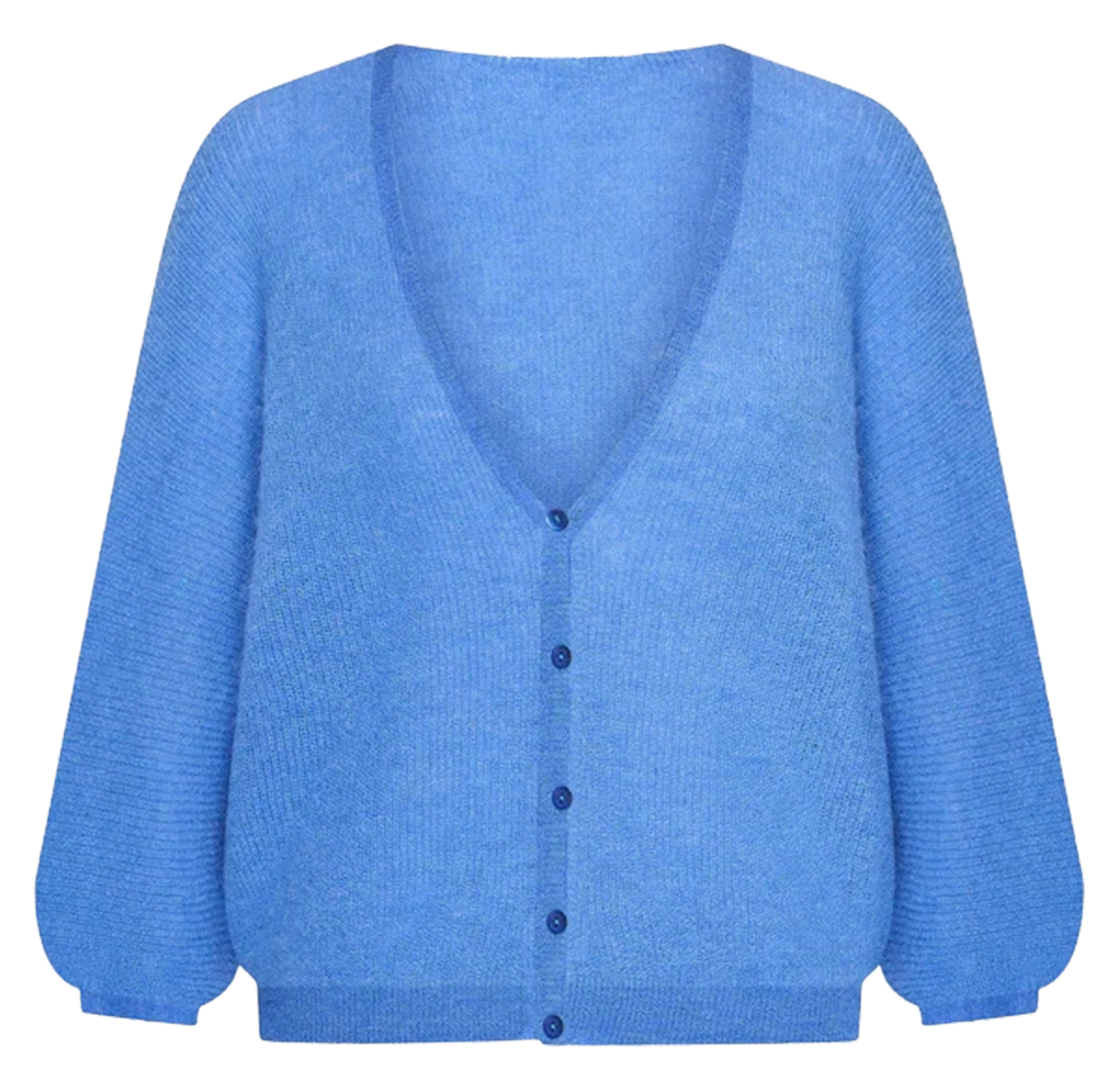 Recht, gebreid vest BY BAR Blauw