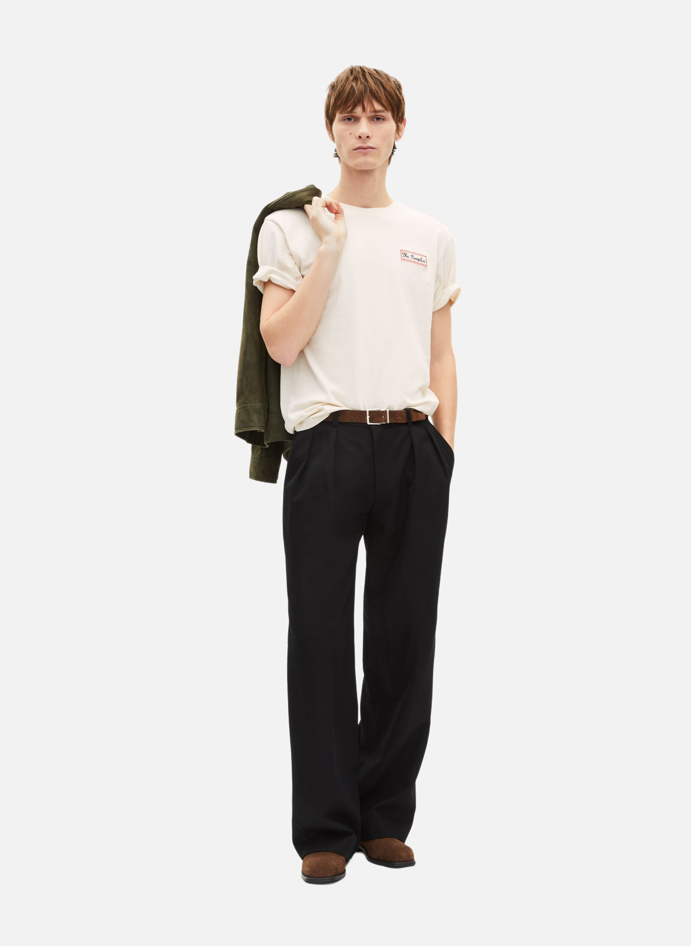 T-shirt with screen printing via prony THE KOOPLES Beige