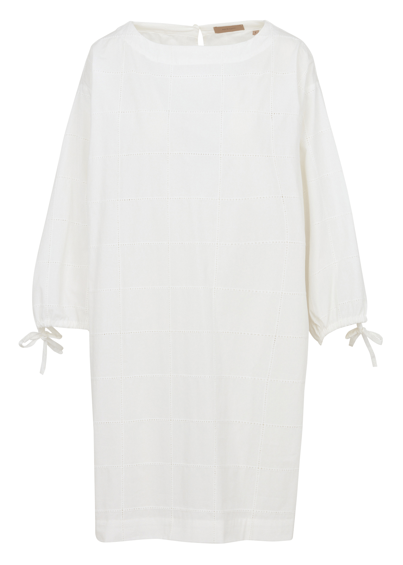 Robe midi ample manches 3/4 brodée RUE DE TOKYO Beige