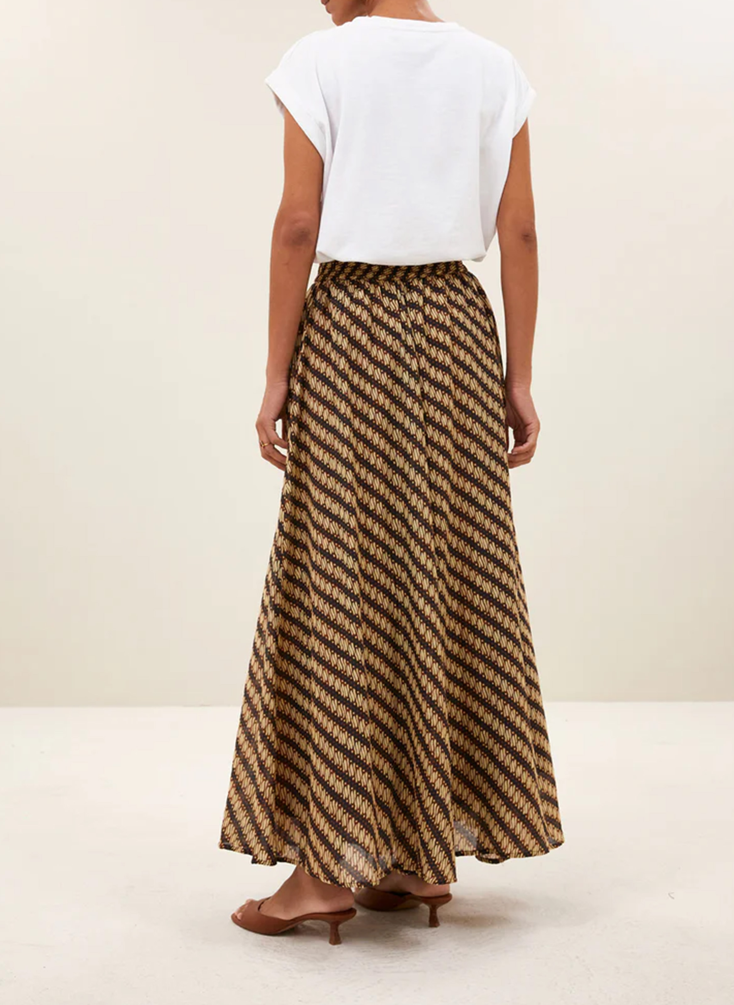 T-shirt van biokatoen met ronde hals BY BAR Wit