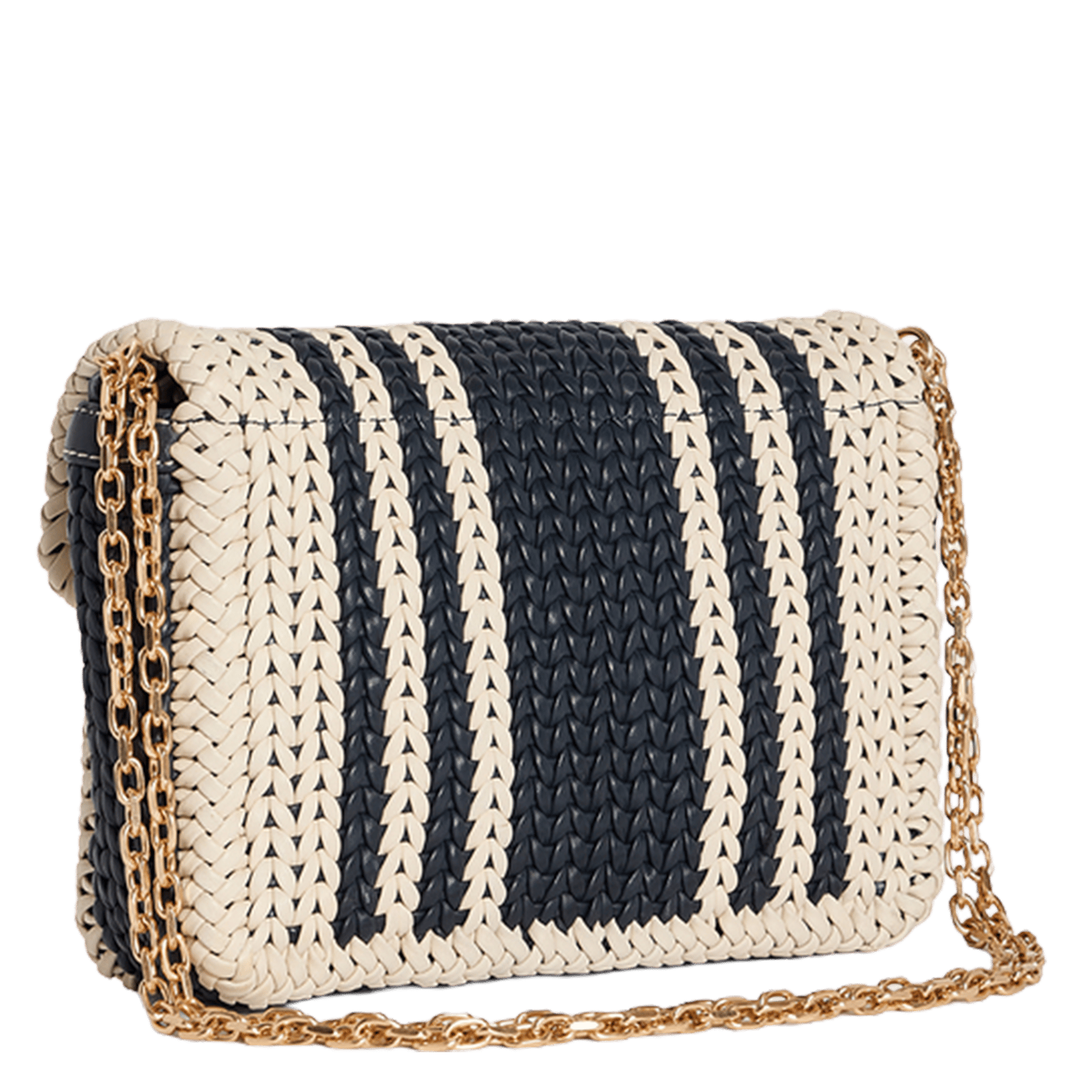 Braided leather shoulder bag VANESSA BRUNO Blue