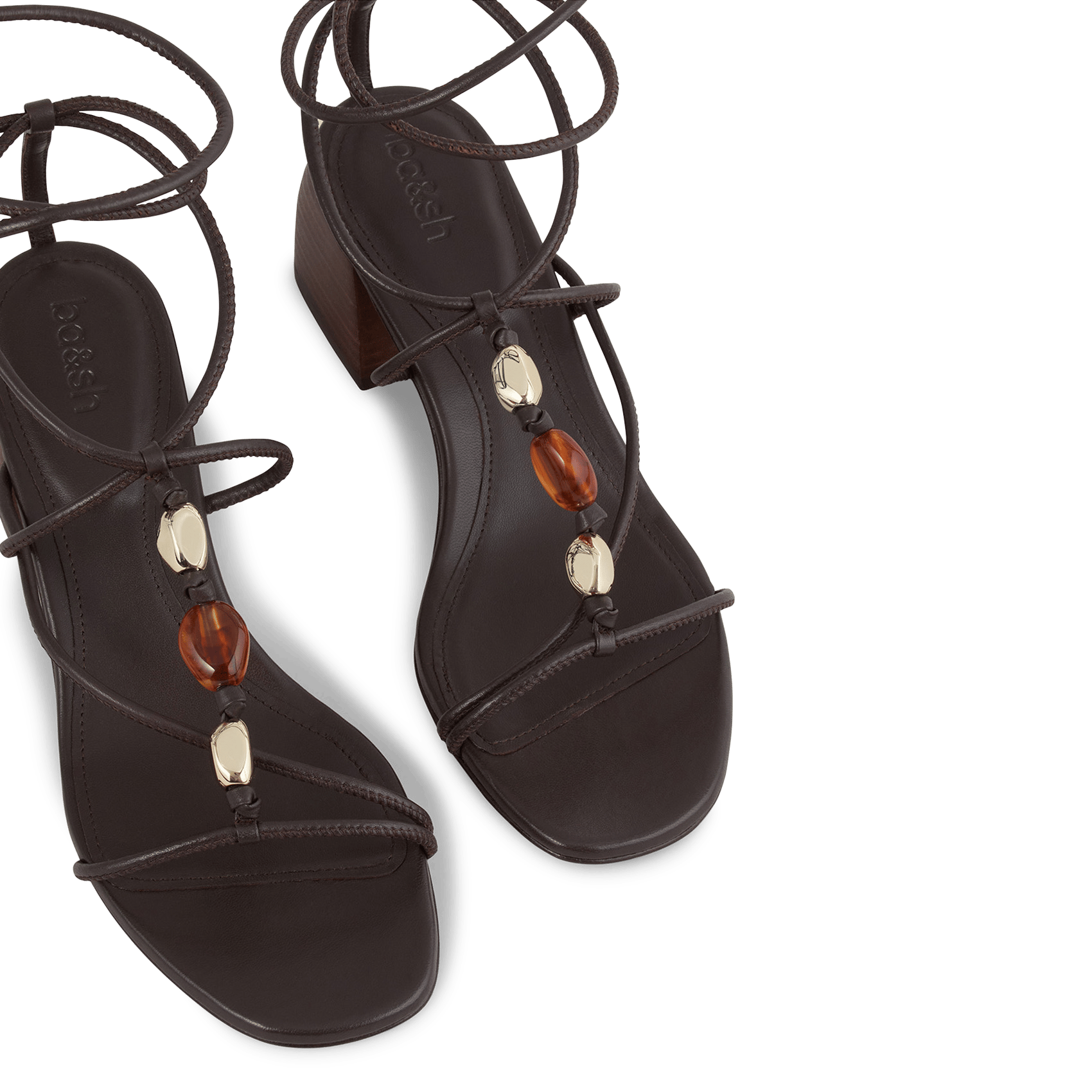 Sandales à talons BA&SH Marron