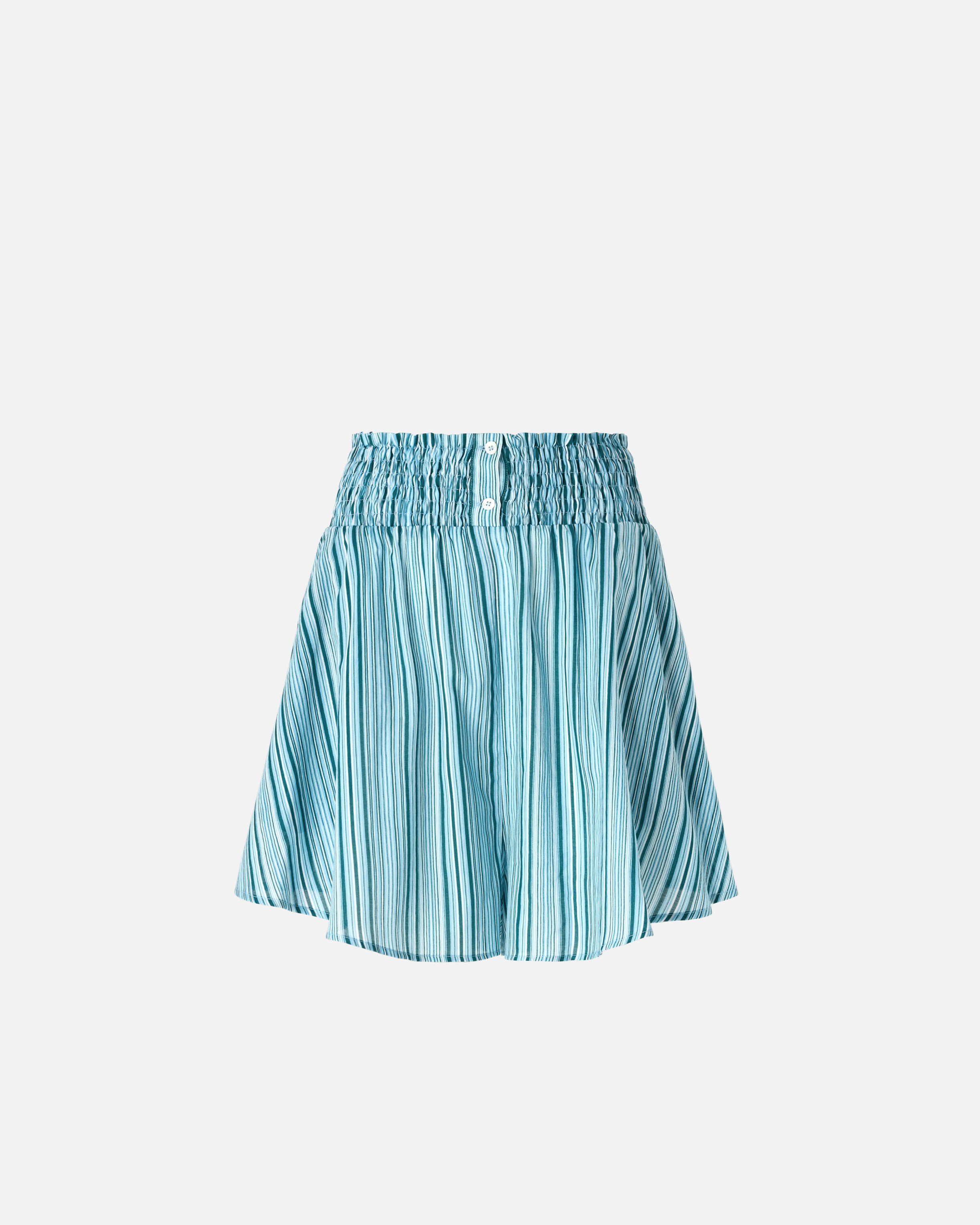 Short en coton à rayures et à taille élastiquée PINKO Bleu