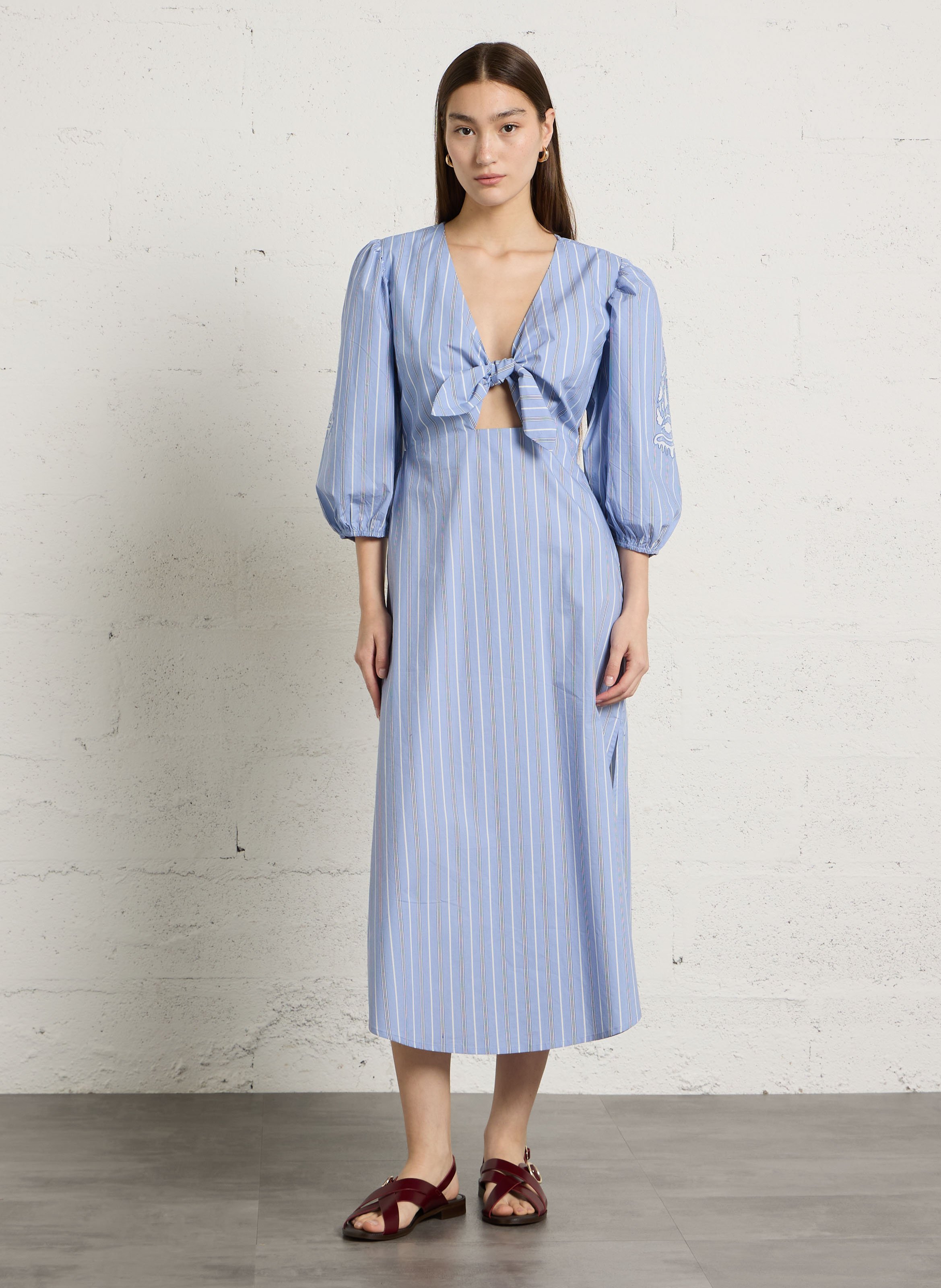 Sandales plates en cuir BOCAGE Violet