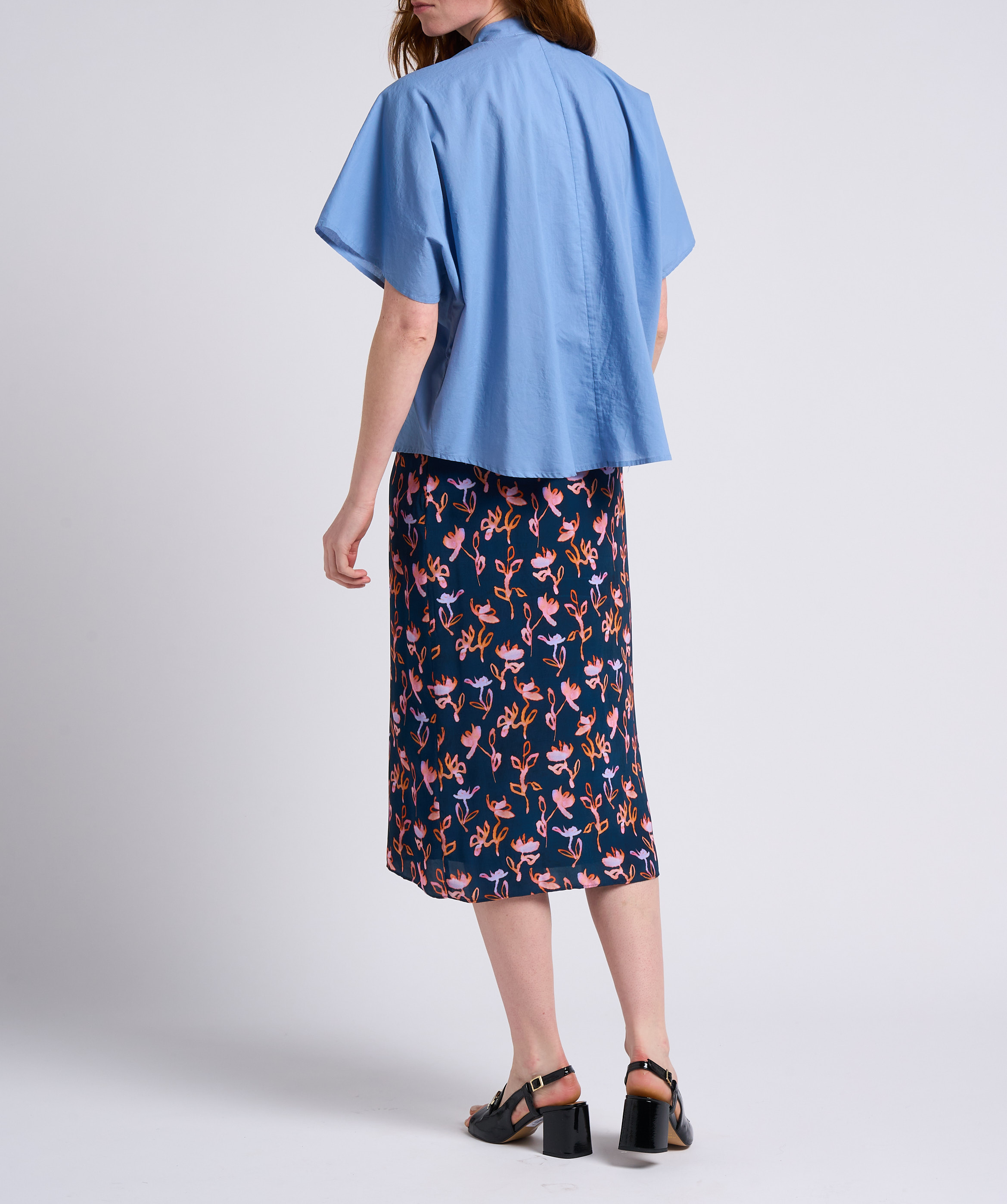 Bedruckter Midi-Wickelrock PAUL SMITH Blau