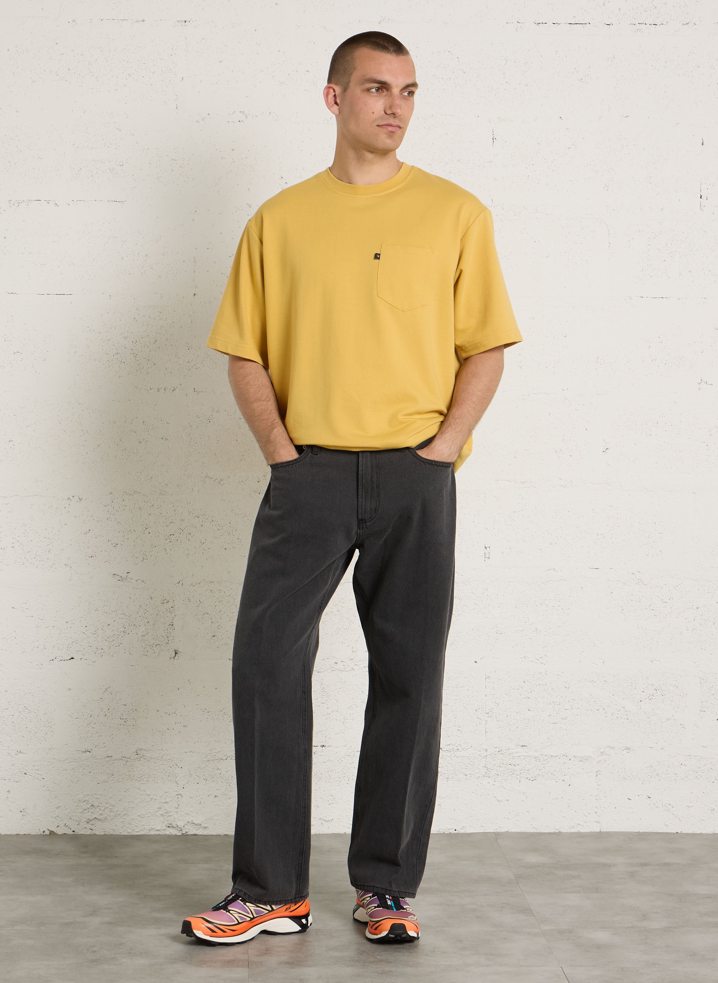 Straight fit short-sleeve plain T-shirt CHEVIGNON Brown