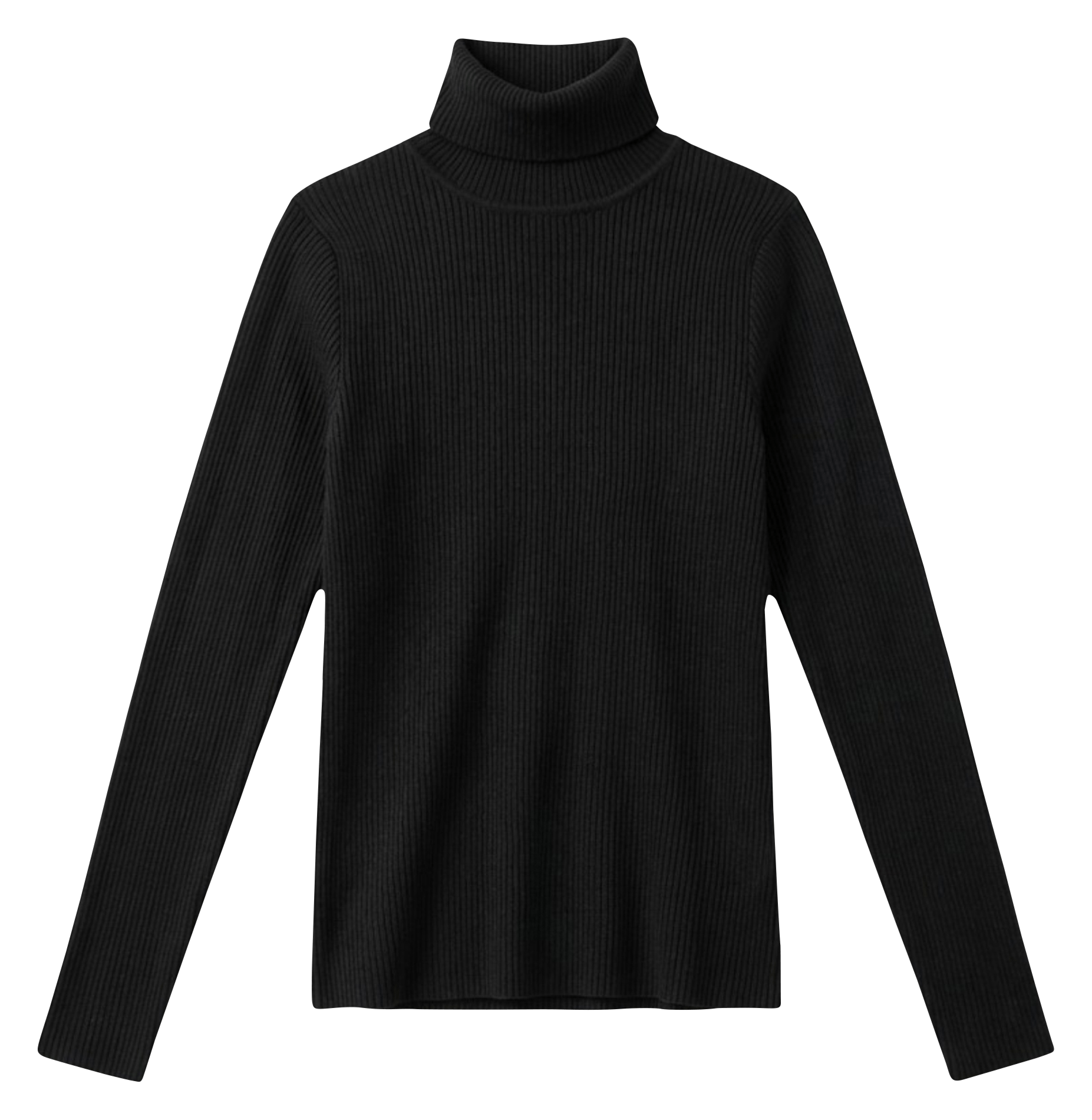 Fitted turtleneck sweater. INDI & COLD Grey
