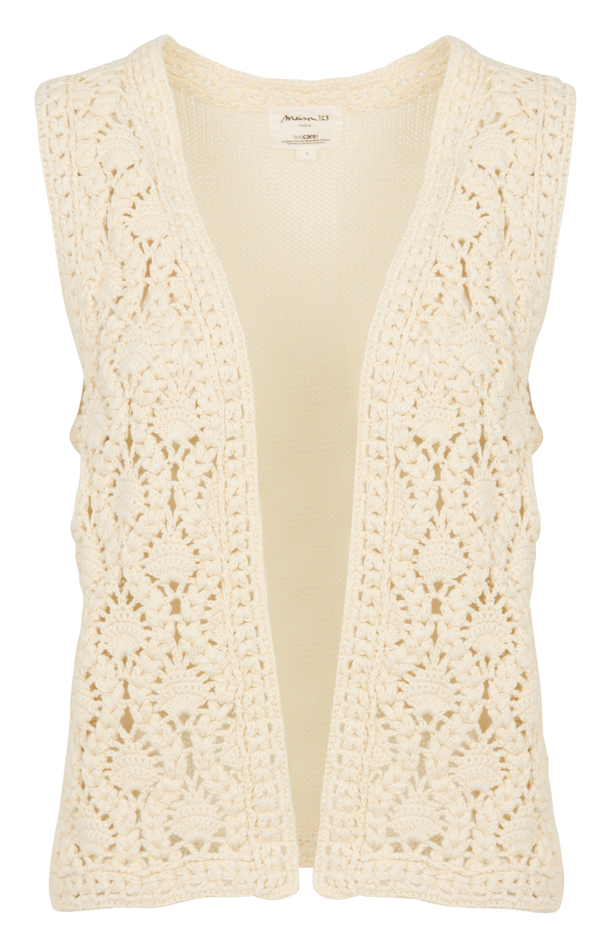 Gilet droit en coton  MAISON 123 Beige
