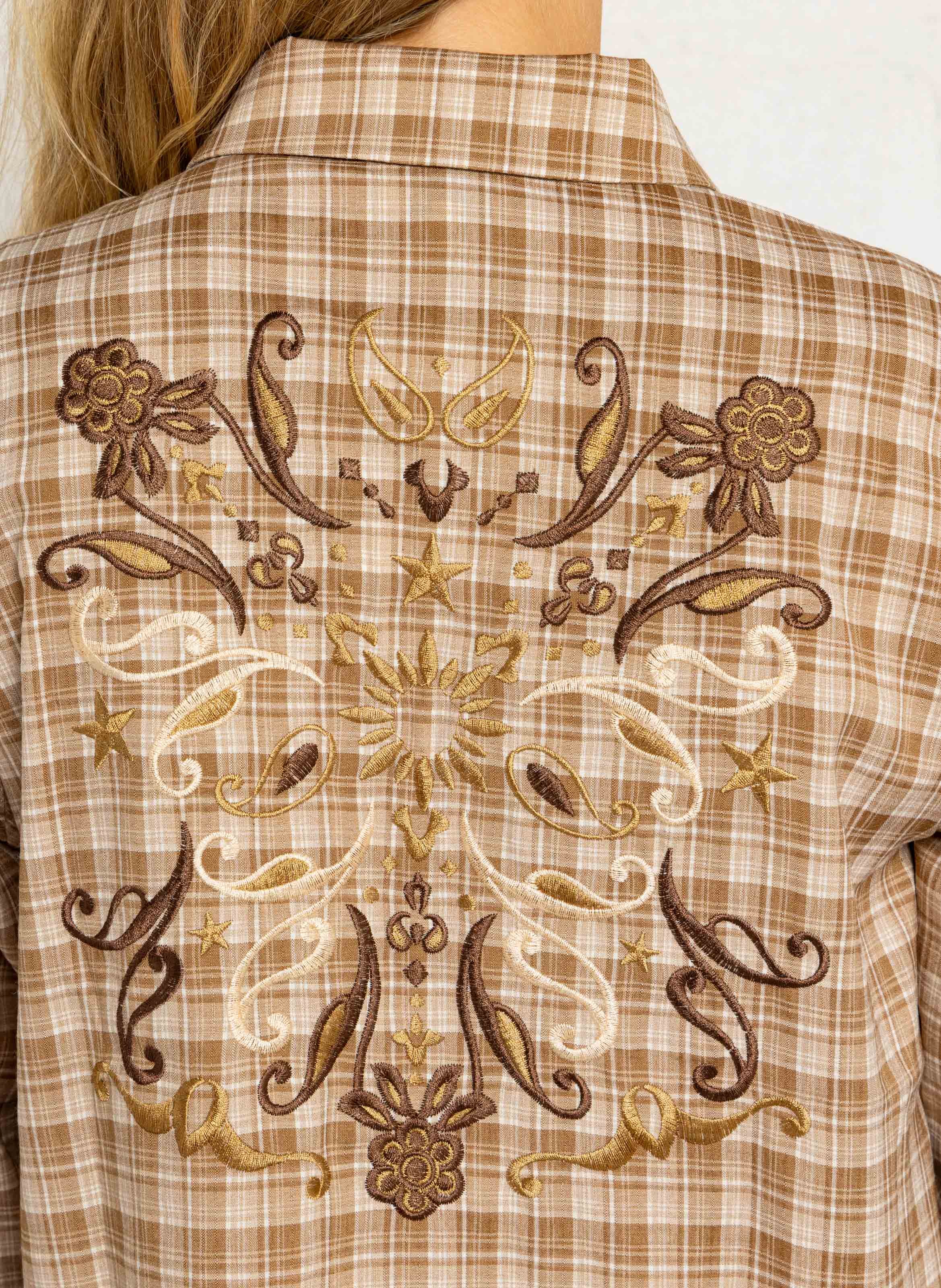 Straight printed shirt with classic collar LA PETITE ETOILE Beige