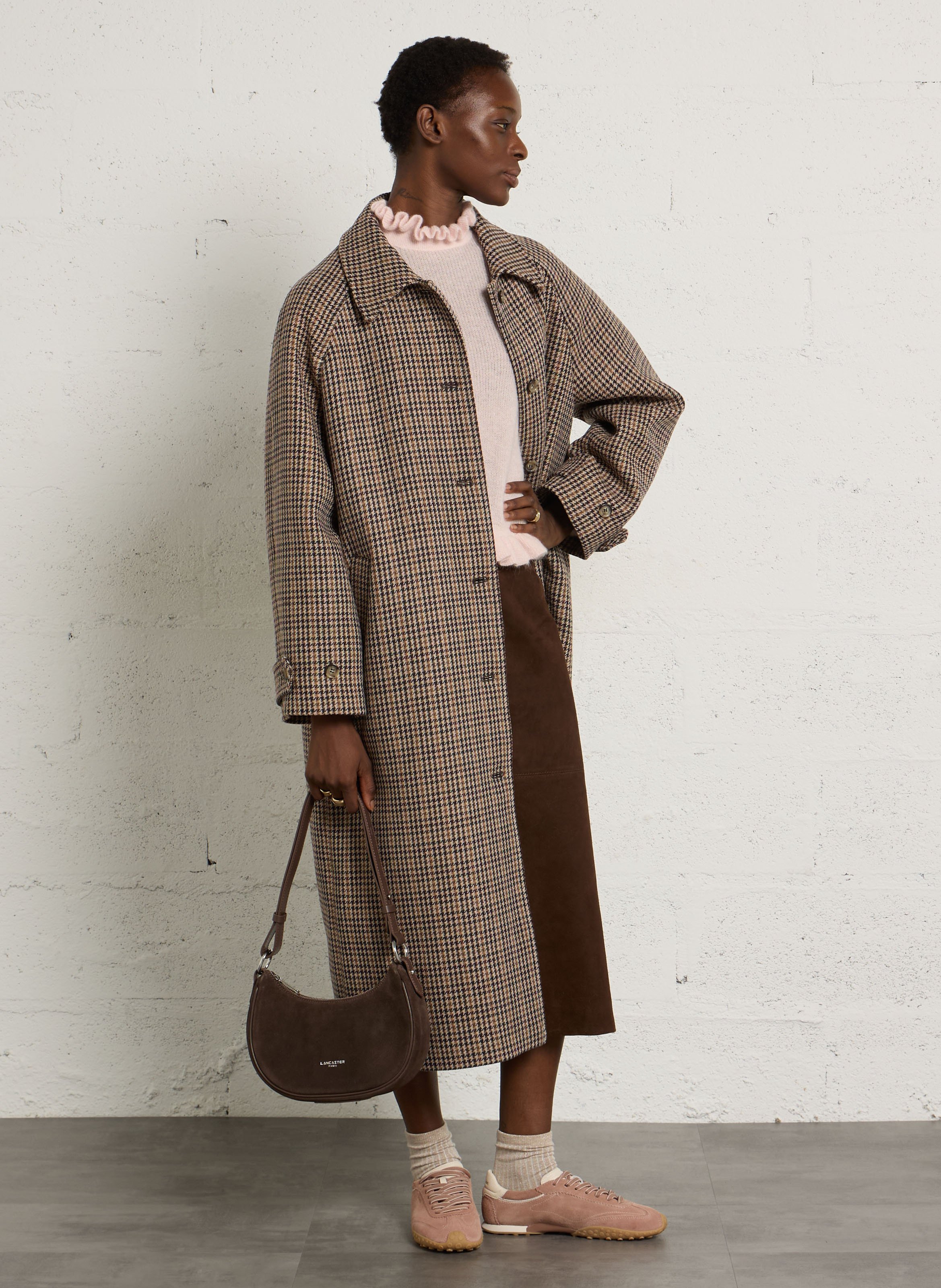 Manteau en laine mélangée DES PETITS HAUTS Multicolore