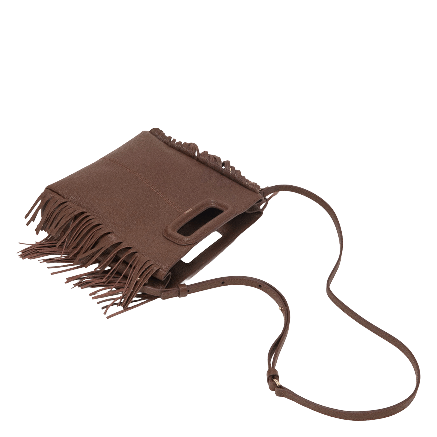 Leren clutch MAJE Bruin