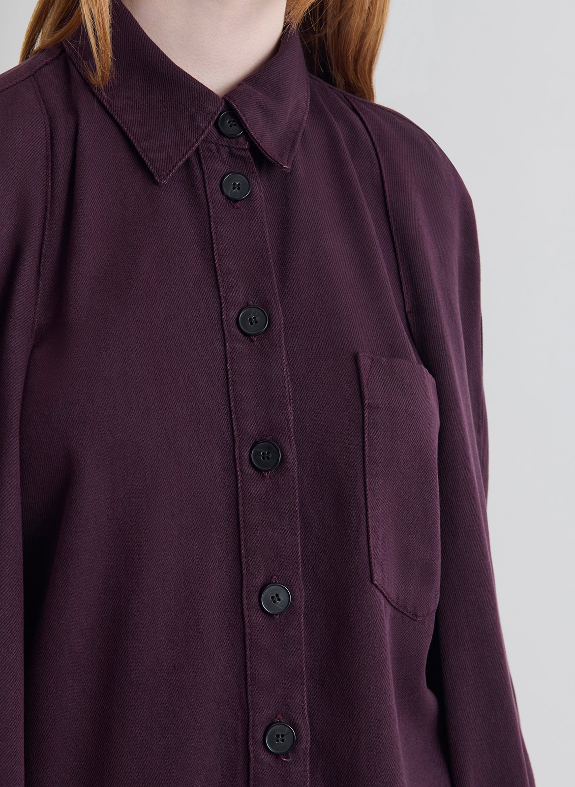Loose-fit shirt with classic collar IRO Purple