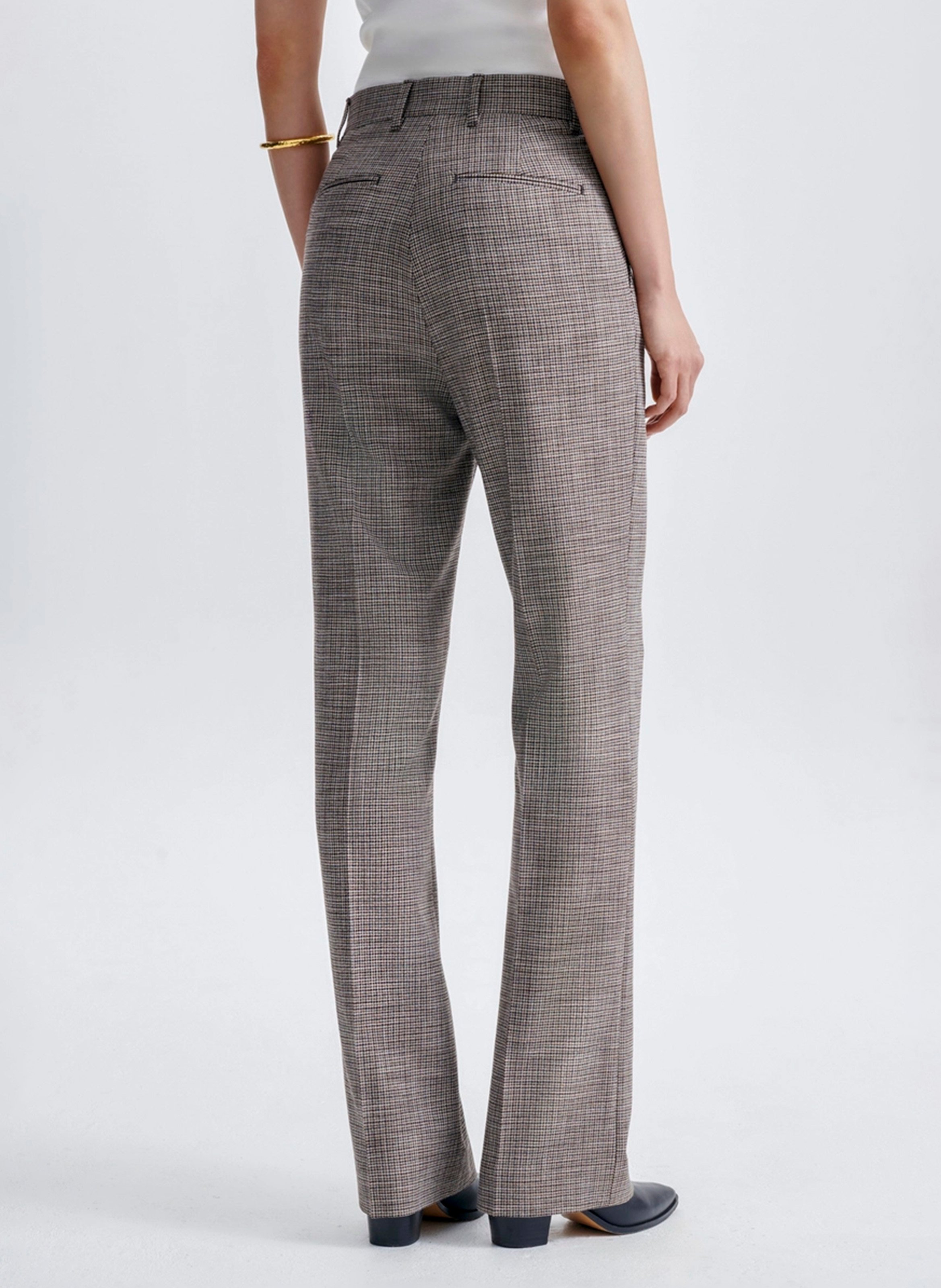 Straight tailored pants with patterns VANESSA BRUNO Brown
