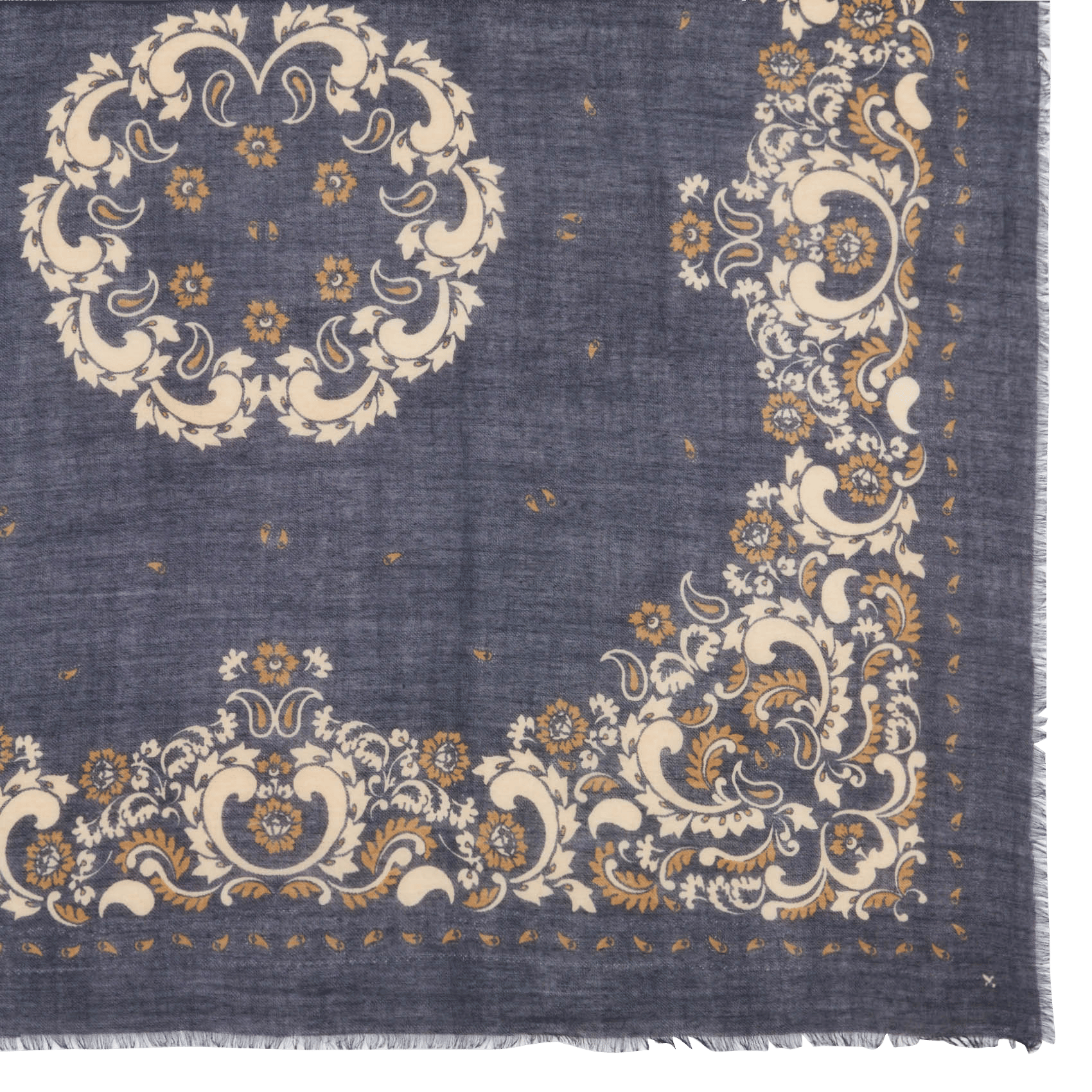 Foulard imprimé en laine et cachemire MAISON LECOMTE FLAMENT