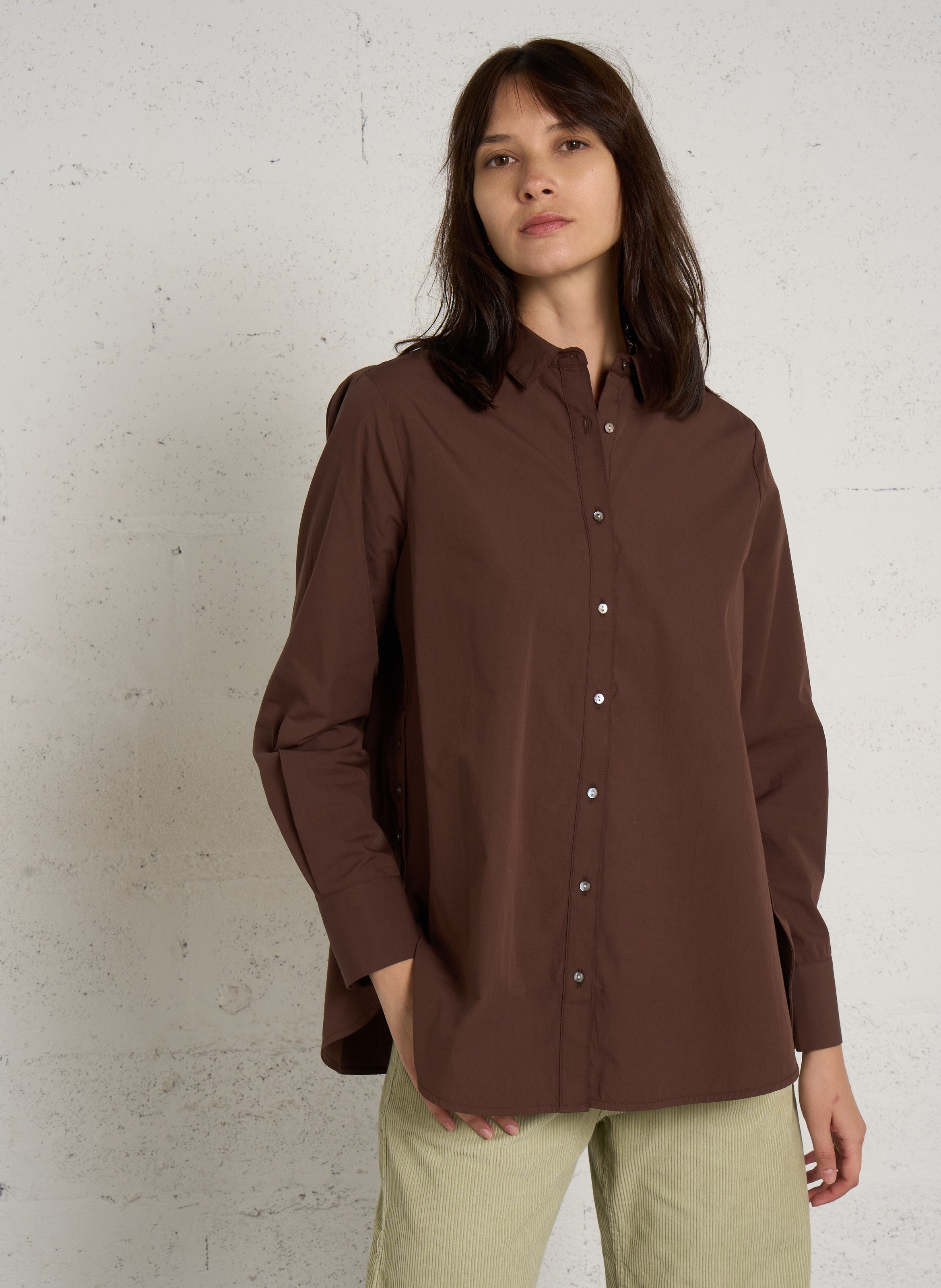 Chemise col classique oversize en coton BELLA JONES