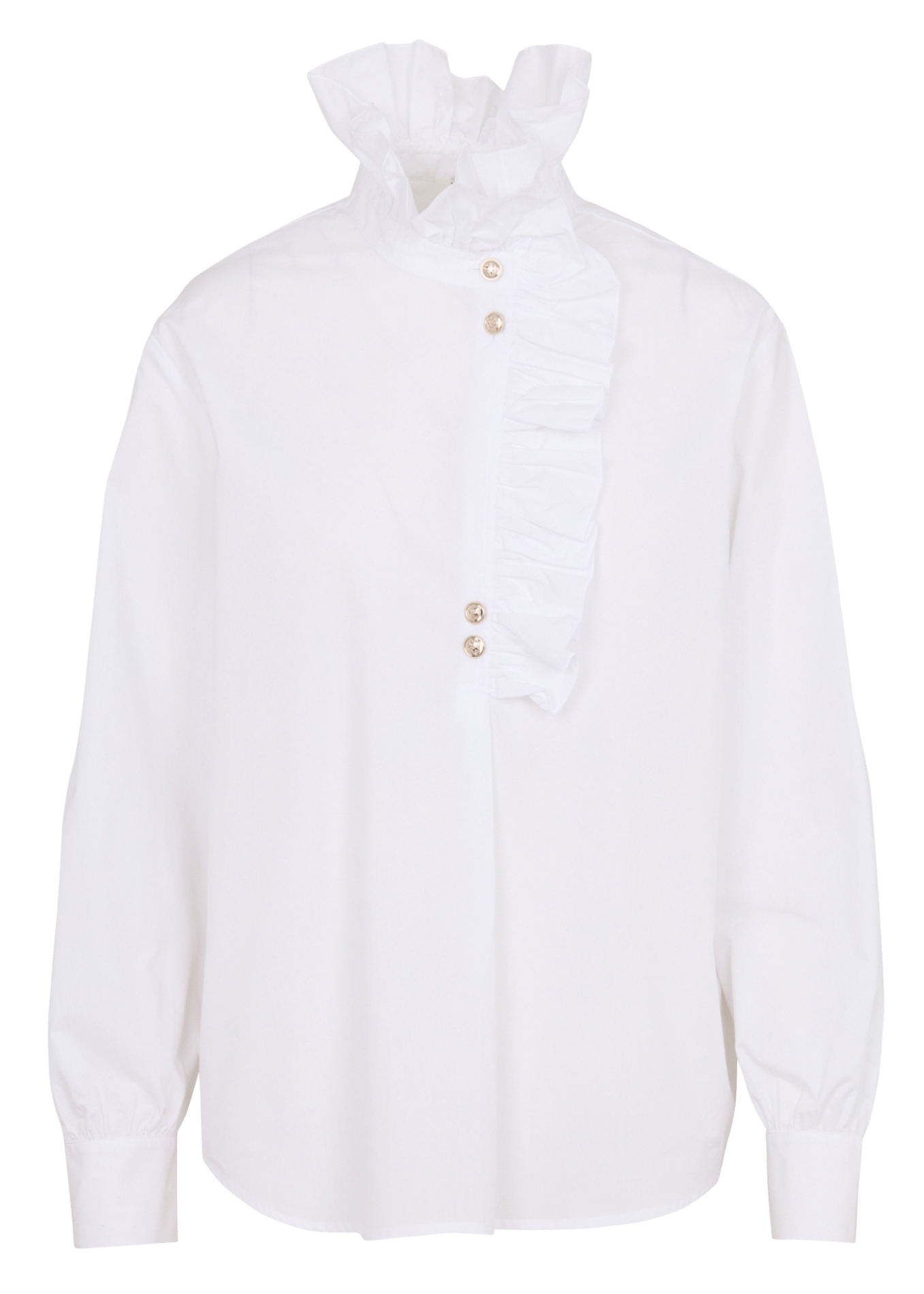 Rechte blouse met victoriaanse kraag van katoen LIU JO Wit